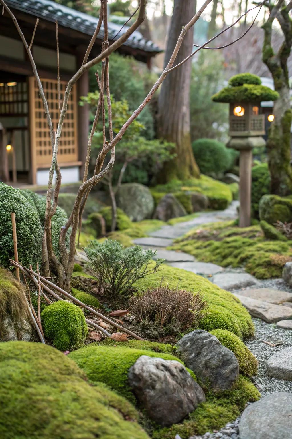 Nature's aspects inject an earthy accent to the decor.