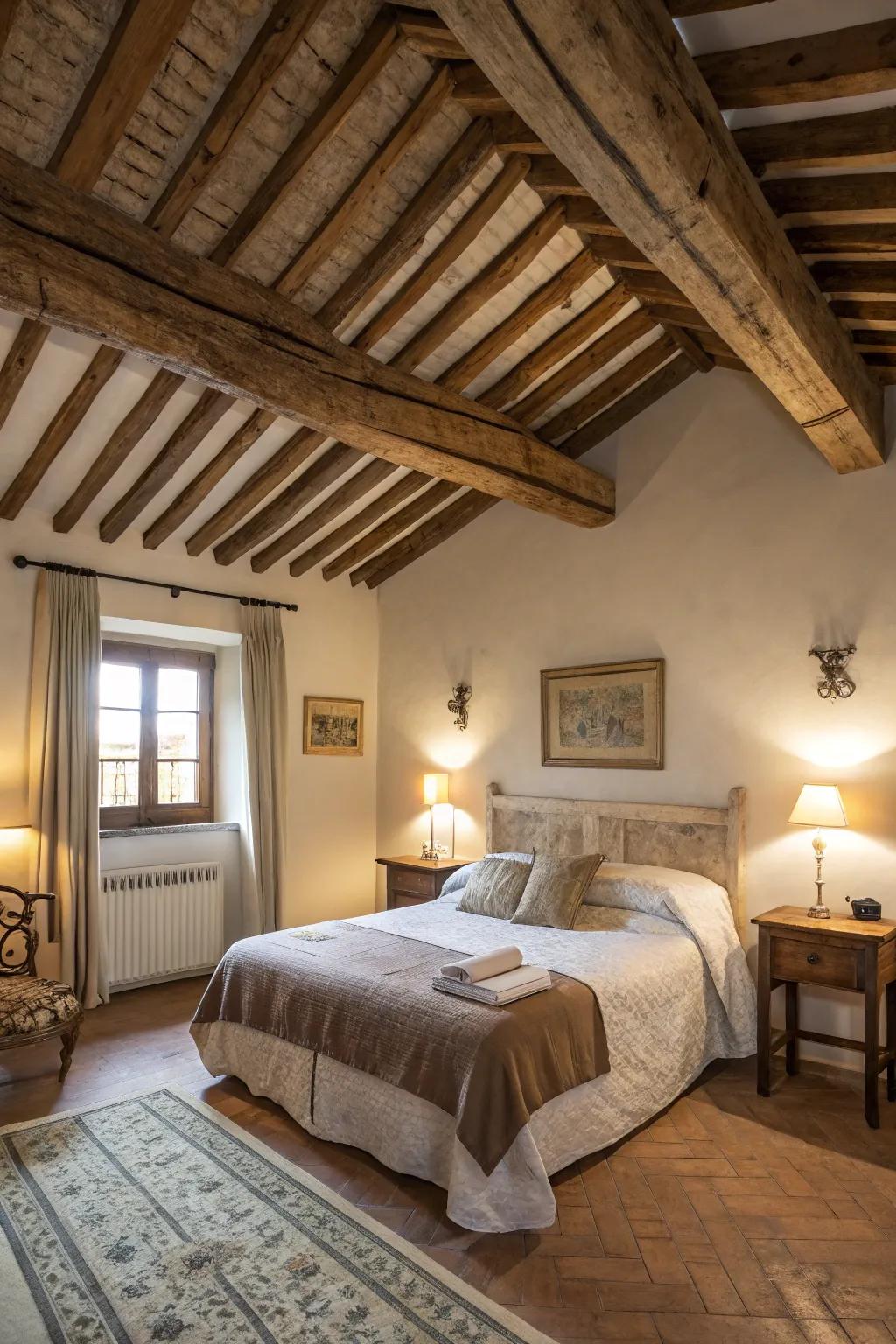 Timber beams add charm and countryside appeal.