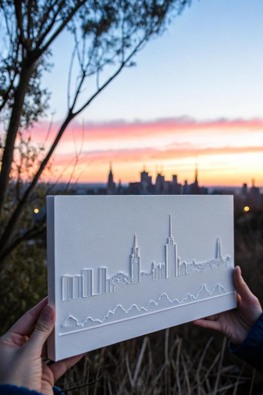 Seize the essence of your cherished metropolis with minimalist skyline art. 🌆✨ #SkylineIllustration #DIYArt