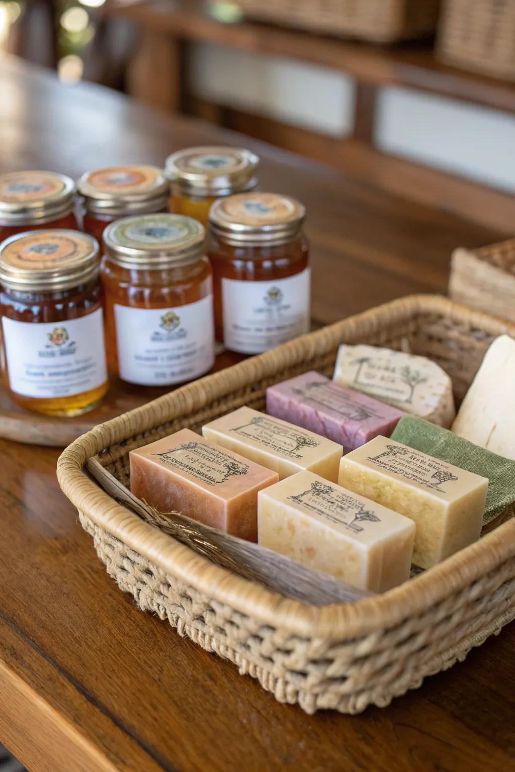Handicraft goods to give guests a taste of local culture.