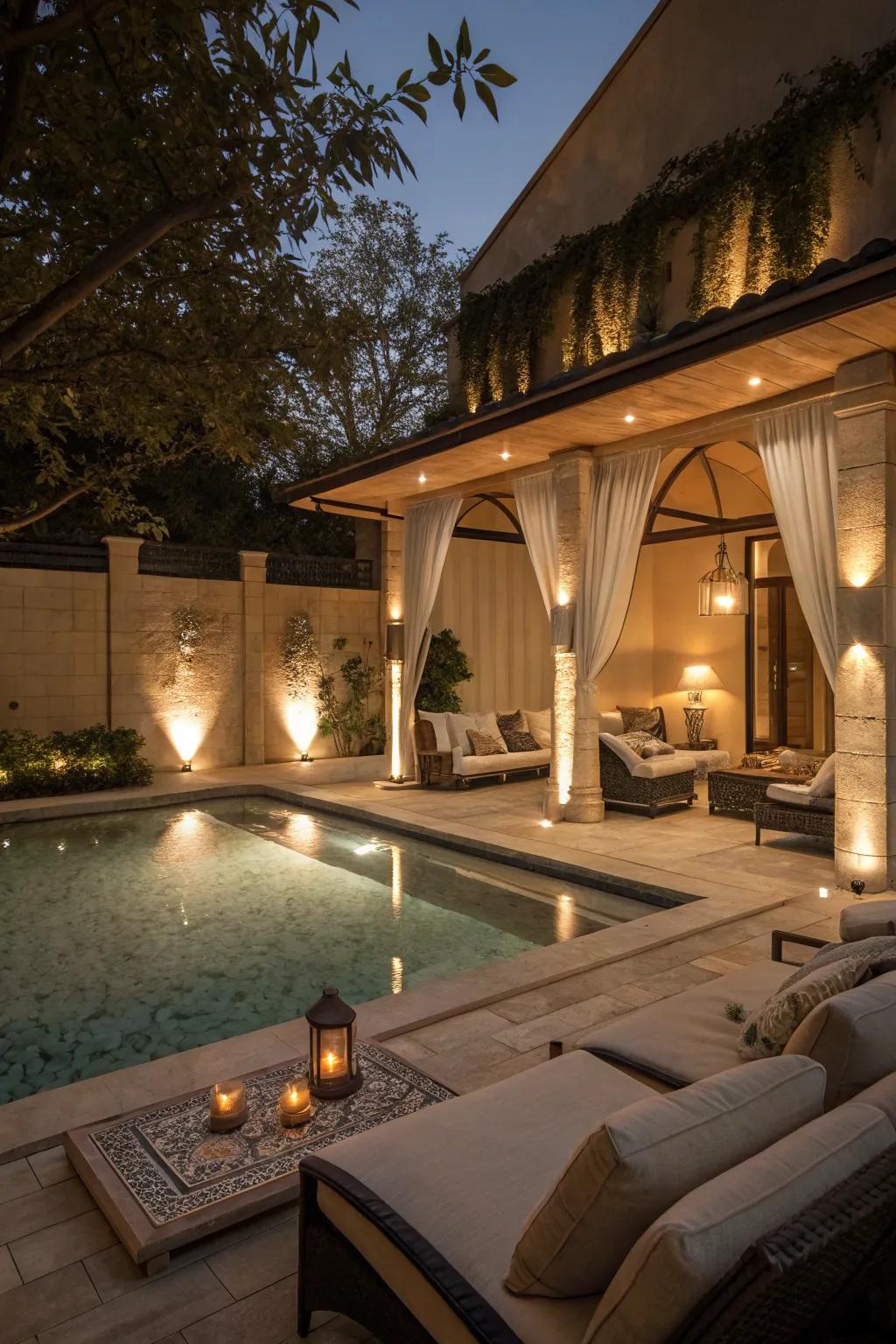 A luxurious combined pool and spa for ultimate unwinding.