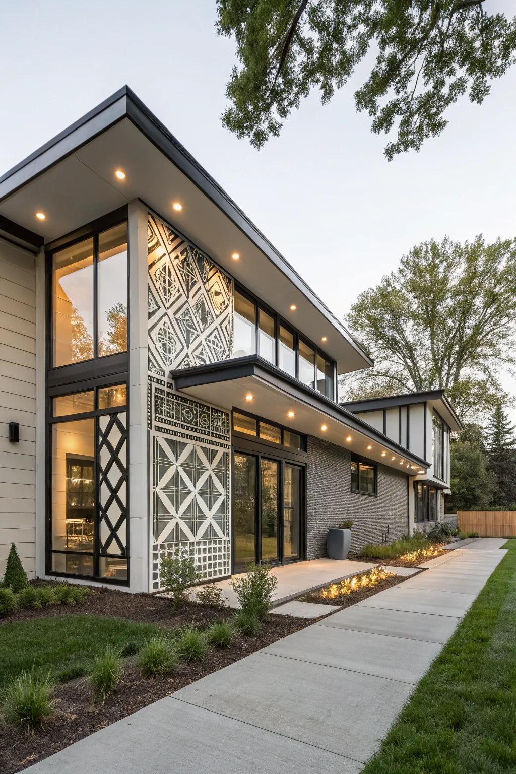 Uncommon trim shapes add an artistic flair.