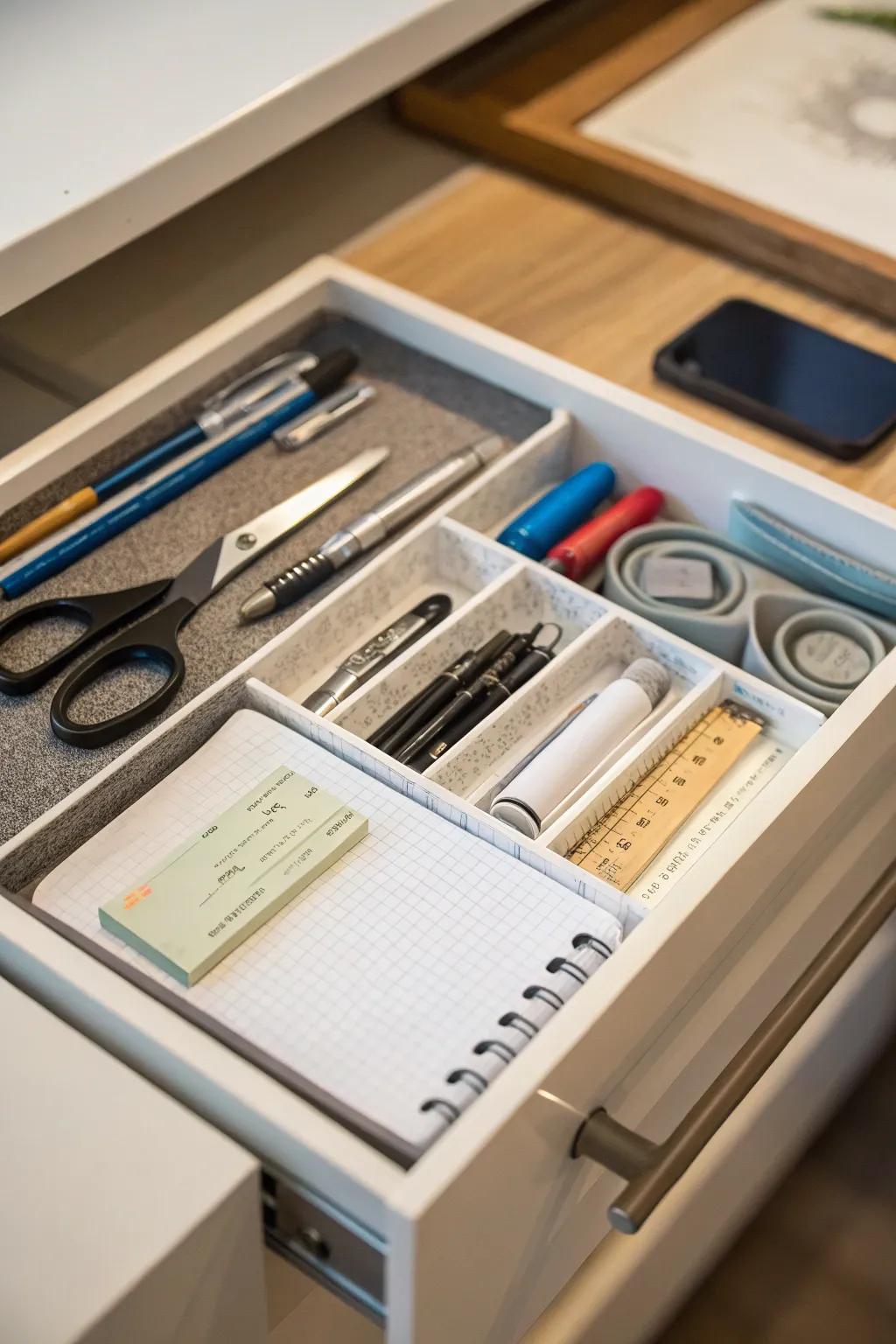 Strategic placement of frequently used items for accessibility.