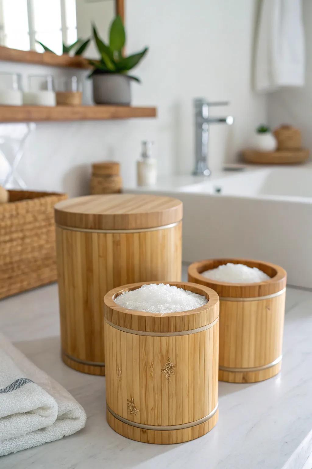 Natural elegance with bamboo magnesium flake storage