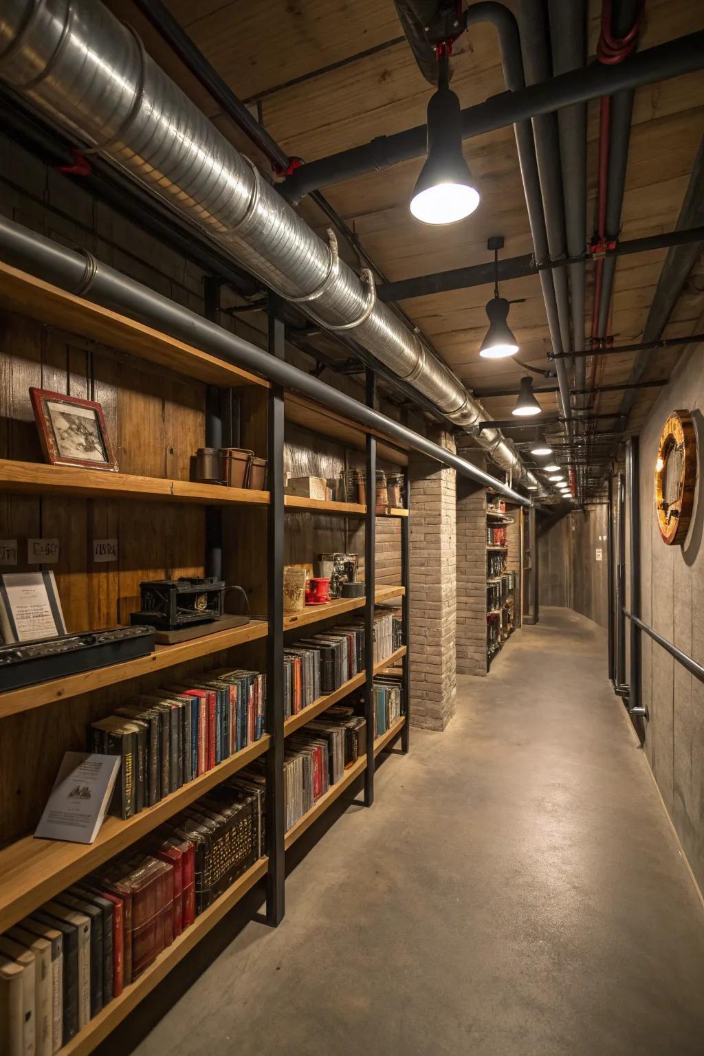 Functional pipes as decor.