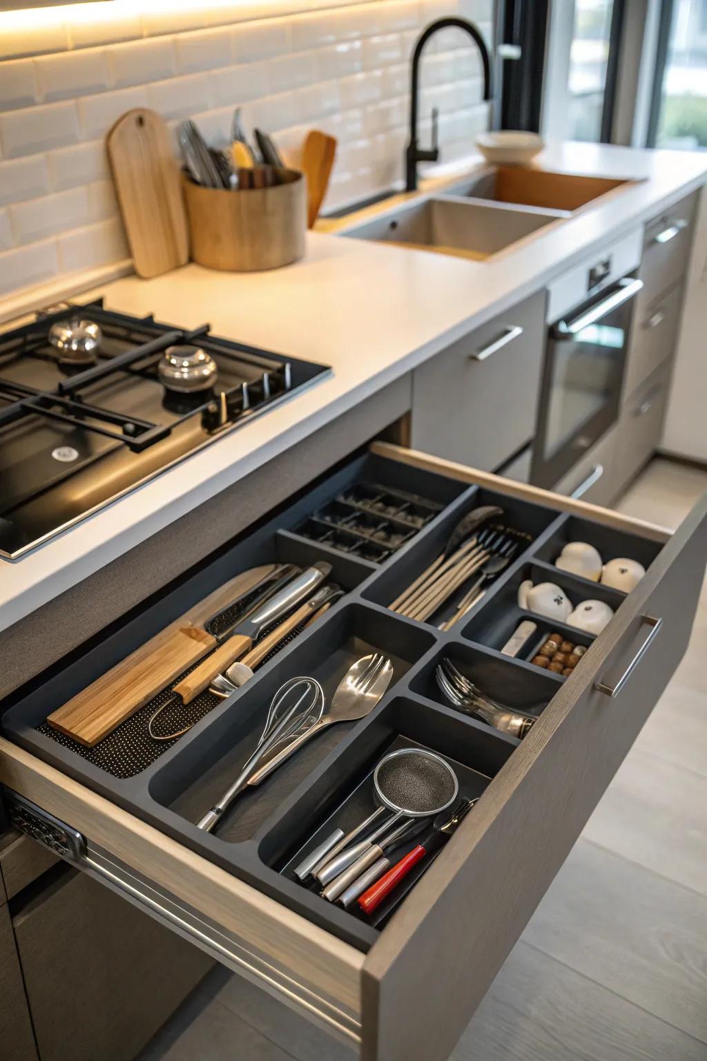 Quickens cooking through efficient arrangements.