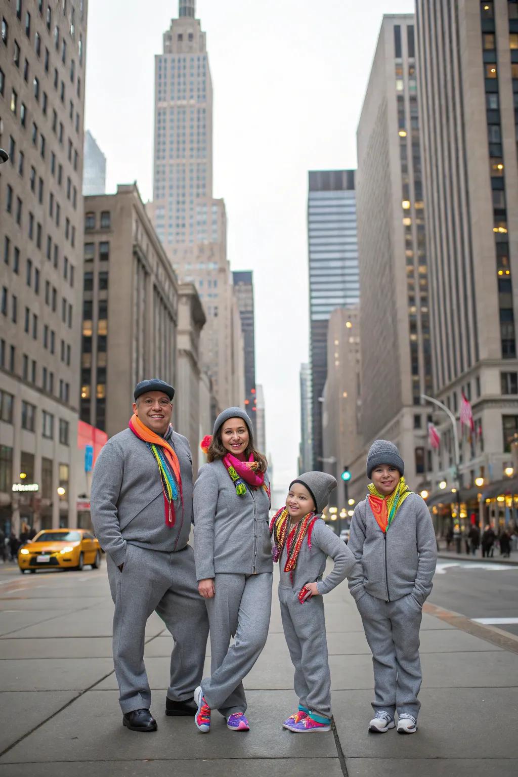 City chic in cobbles and bright accents suits a city backdrop.
