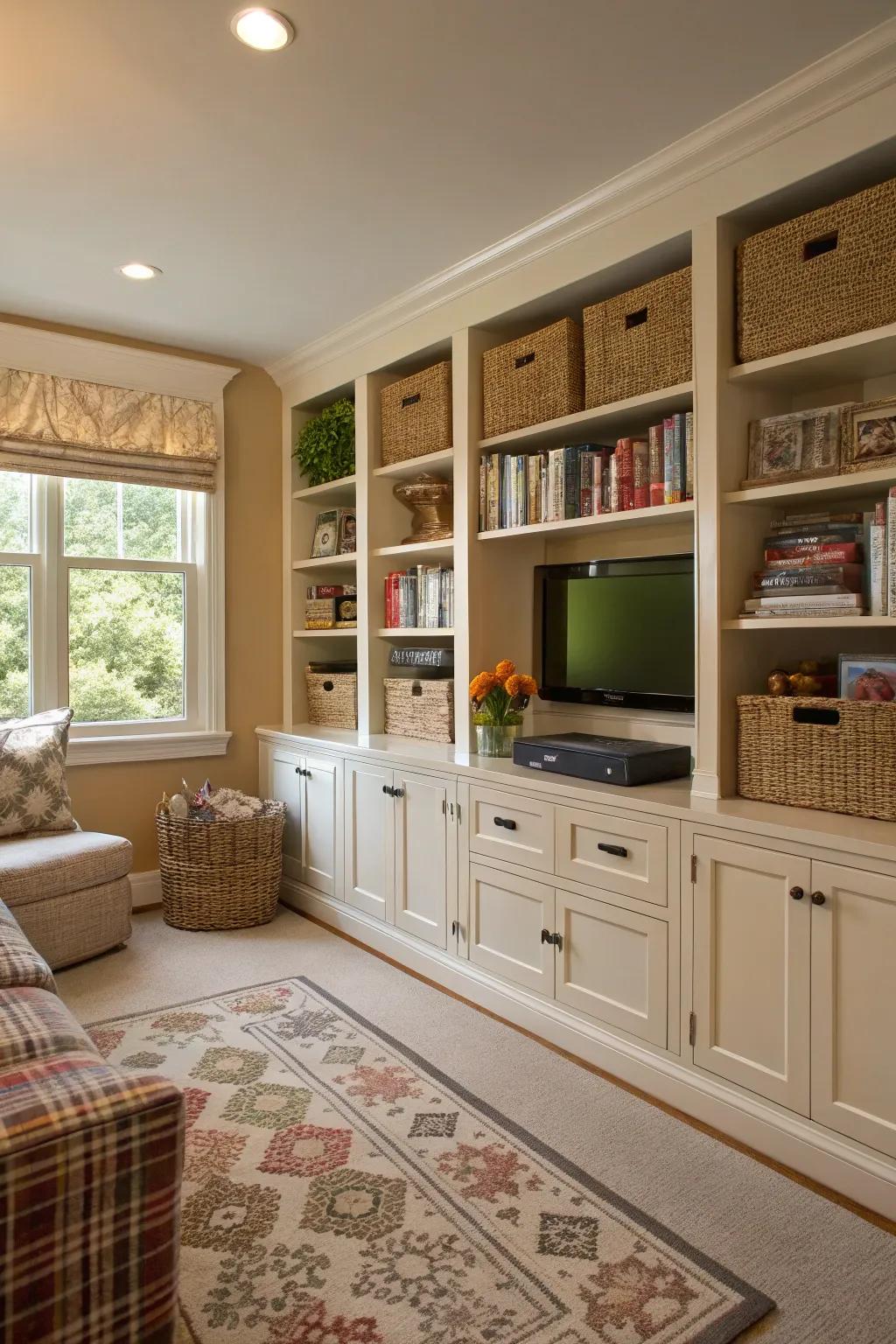 Integrated storage for a tidy space.