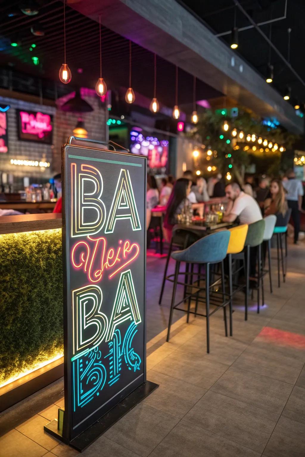 Neon designs bring energy and excitement.
