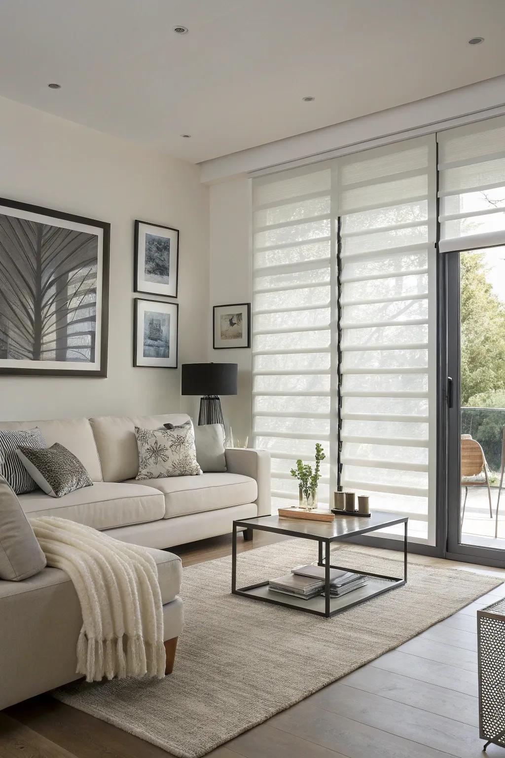 Frosted glass effect for a distinctive aesthetic.