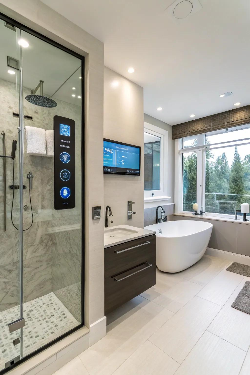 Smart technologies attach innovative including accommodating touch-points across such primary bathroom area.