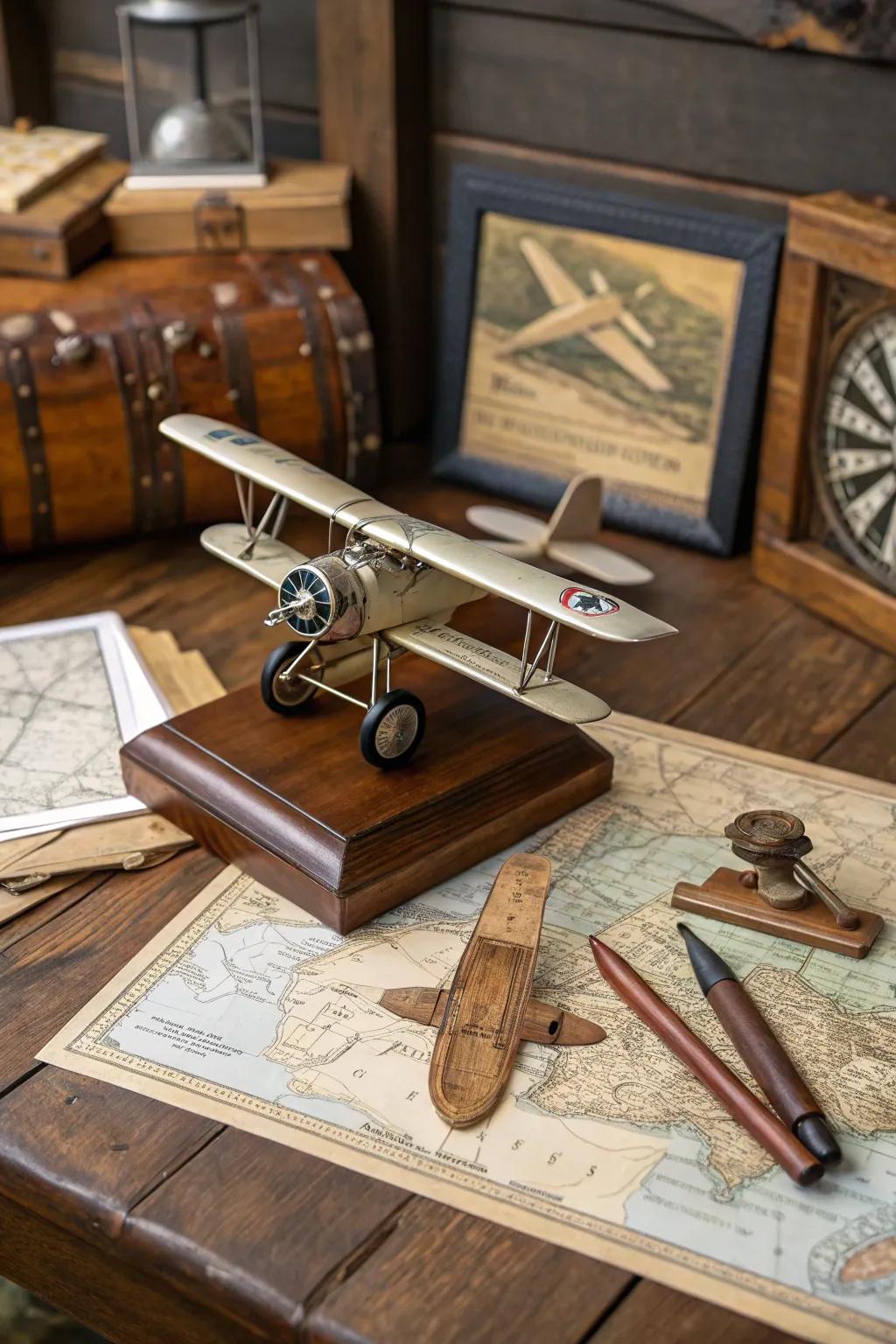 Vintage themes add a nostalgic charm to your model aircraft collection.