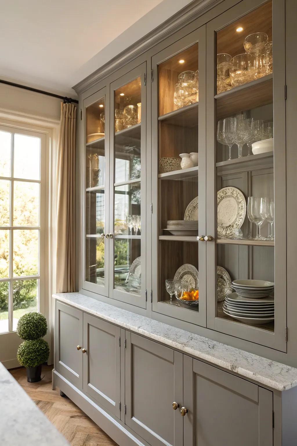 Achieve an airy sensation with glass unit panels.
