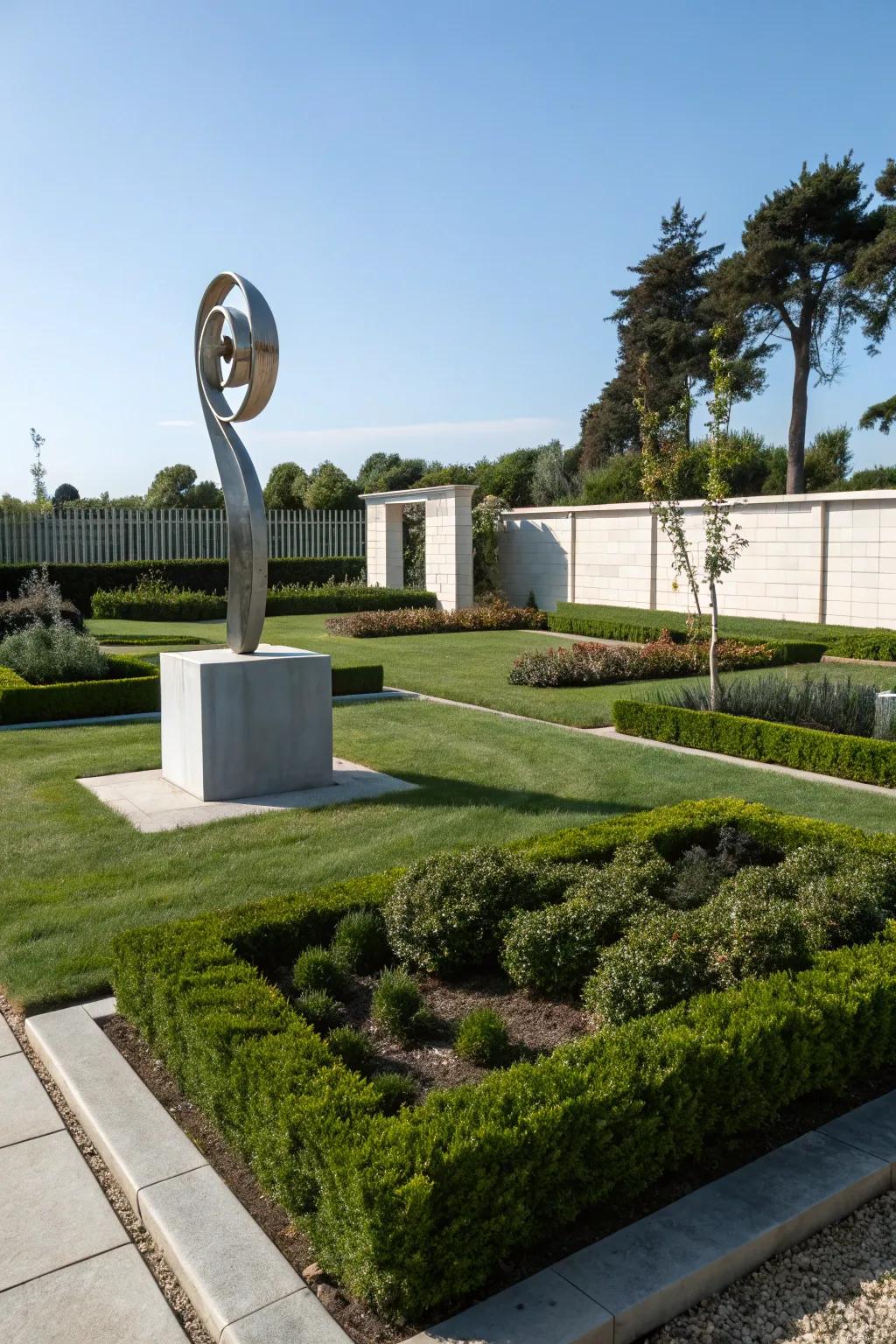 Modeled pieces give artistic sparks to landscapes.