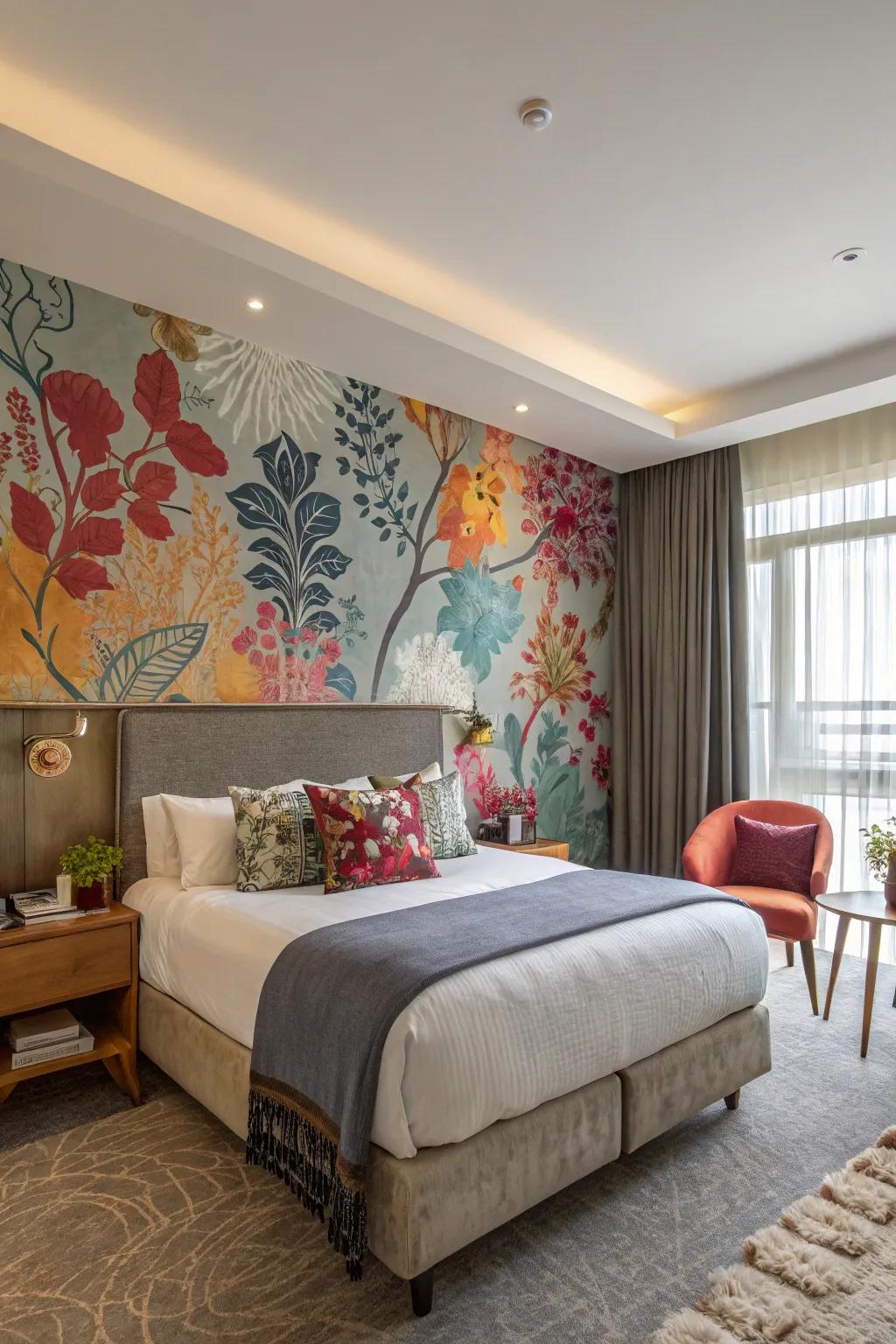 A highlight wall introduces dimension and character to your bedroom.