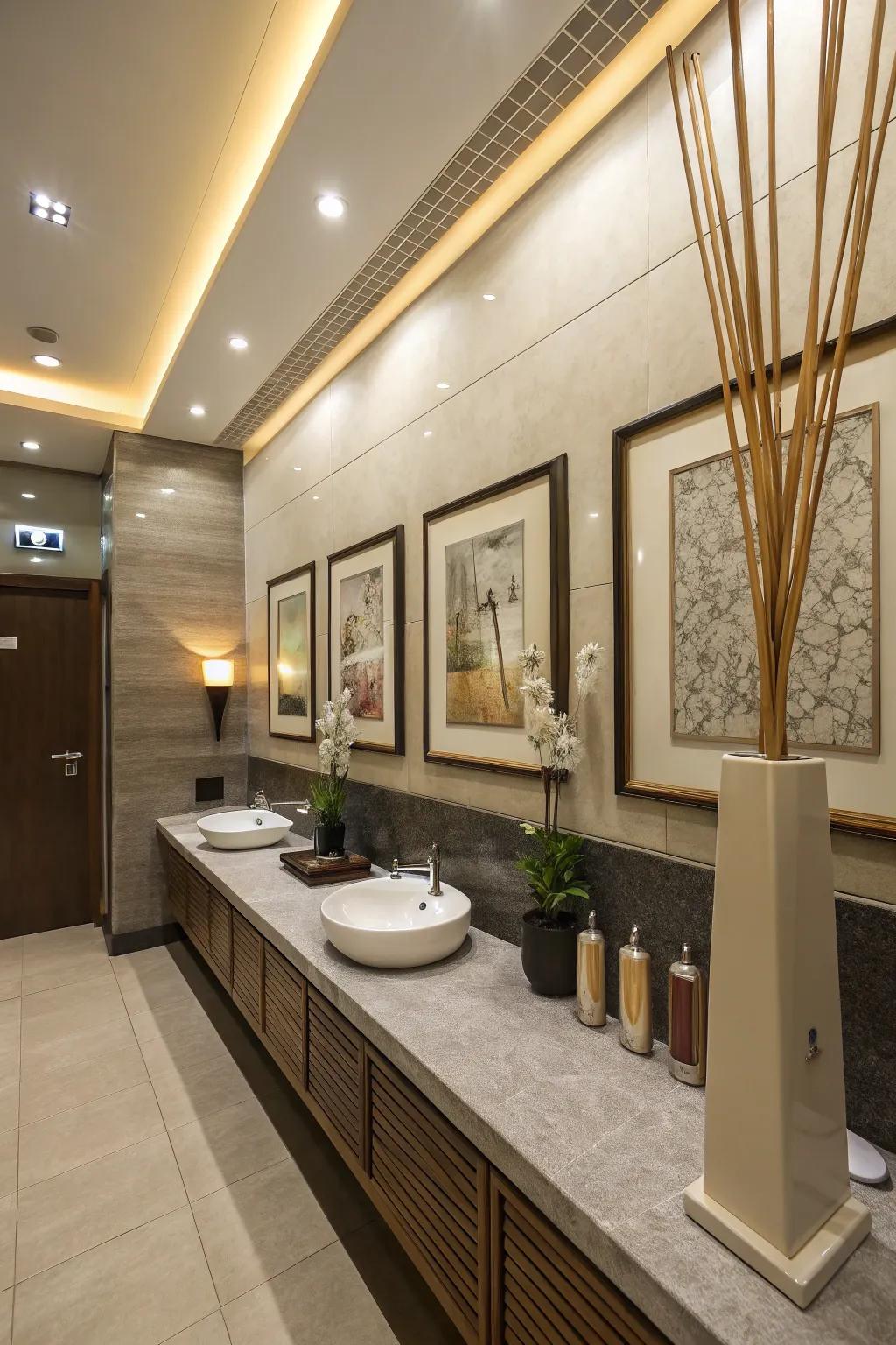 Pleasant ambient scents heighten the overall atmosphere of any office lavatory.