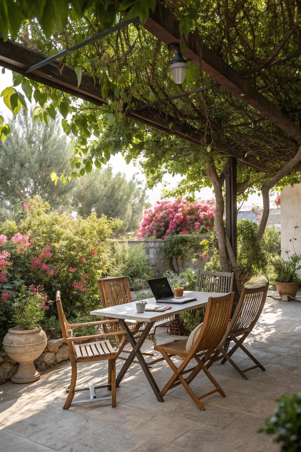 Outdoor workspaces providing a refreshing and creative environment.