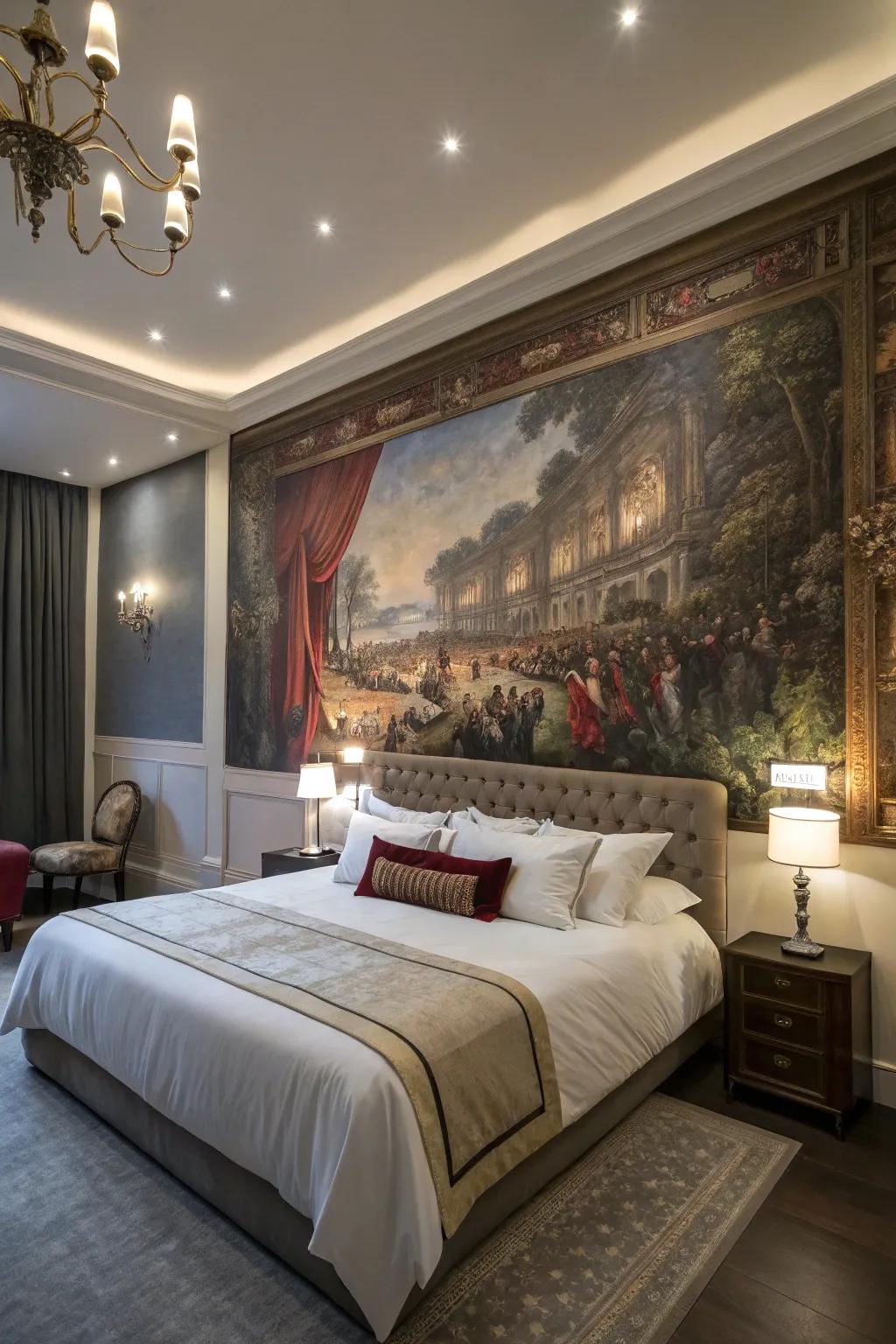Wall scenics provide a dramatic visual impact.