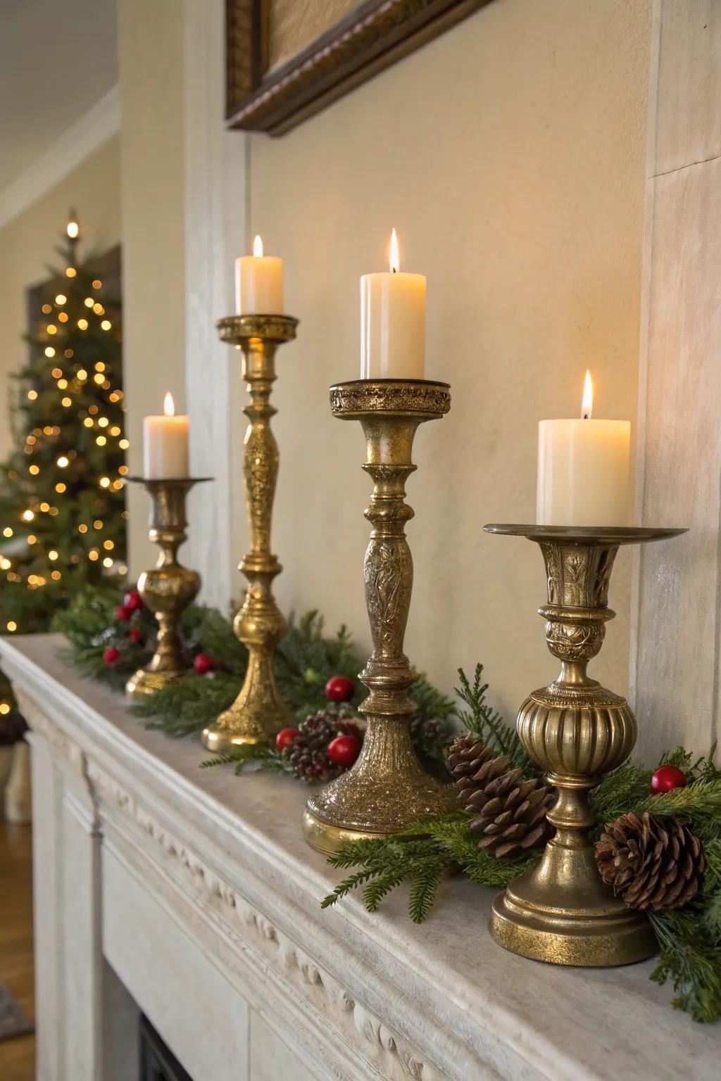 Elegant illuminant bearers convey vintage sophistication to decor.
