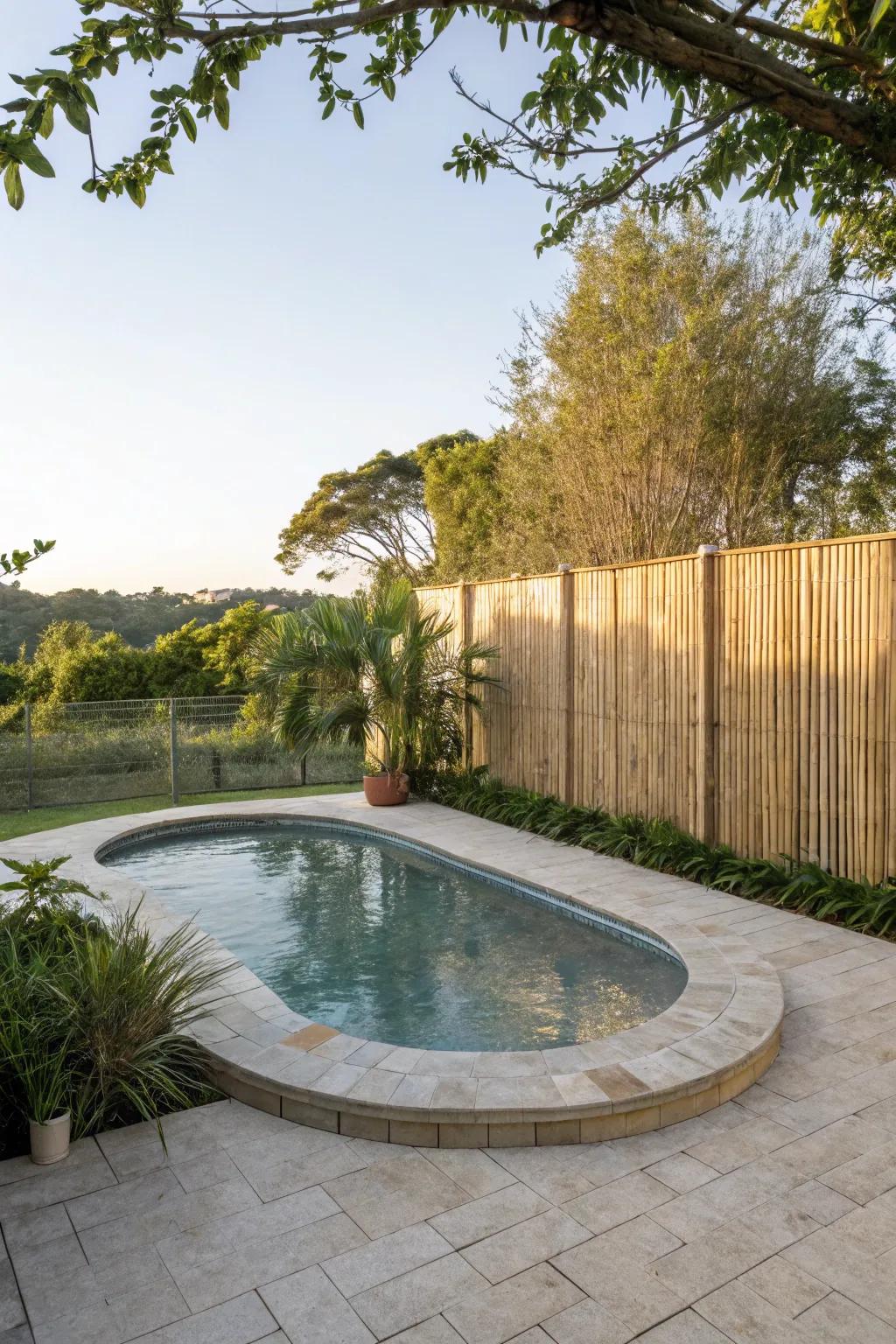 A natural screen delivers privacy while improving the deck's aesthetic.