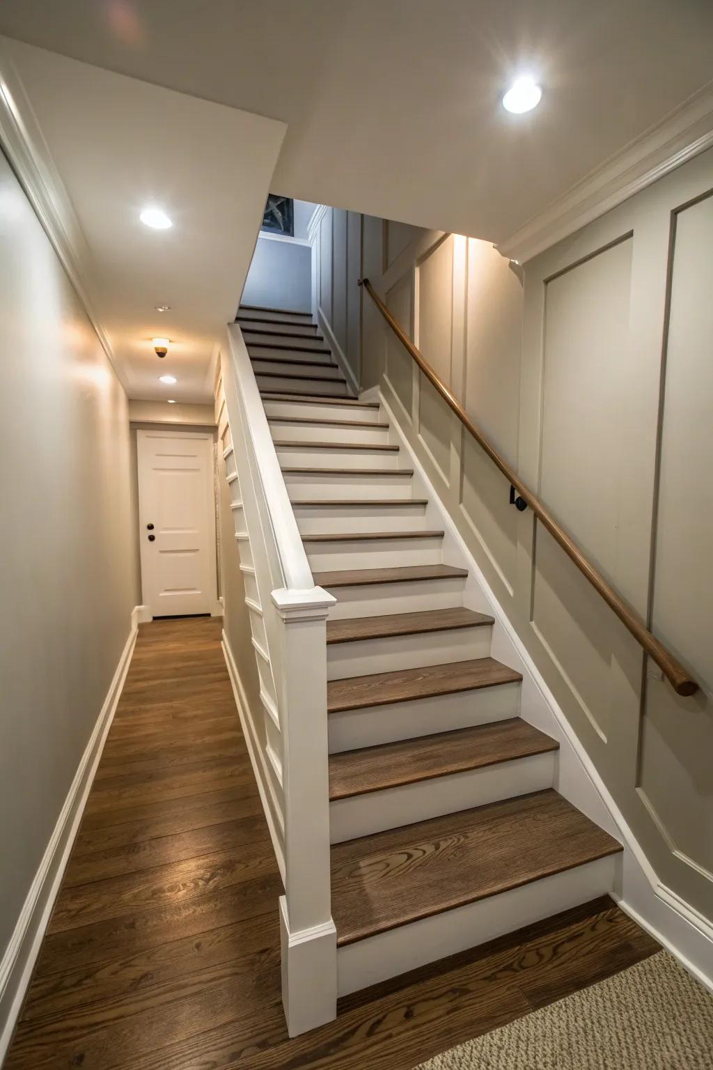 Achieve seamless integration by matching stairs with surroundings.