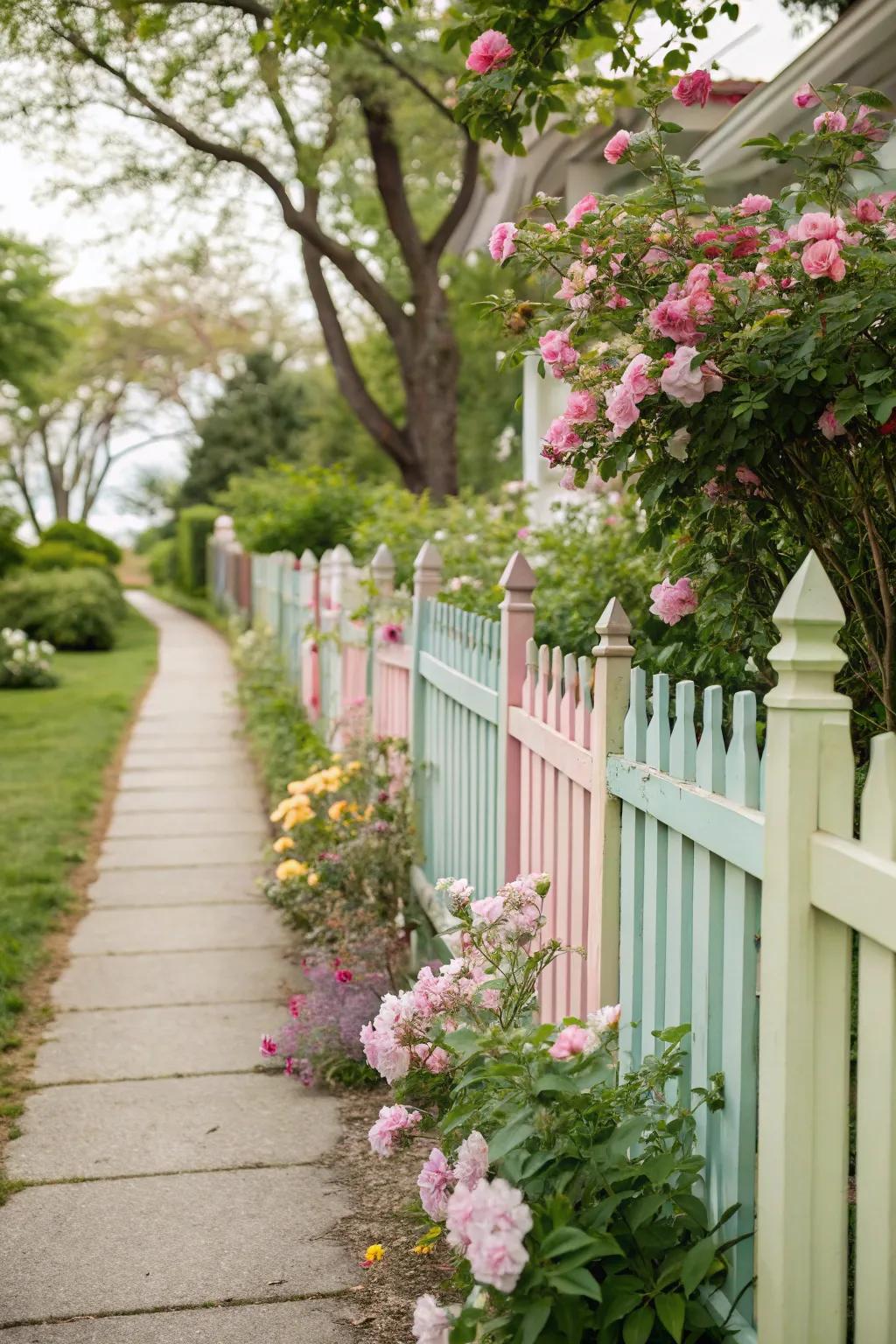 Pastel colors lend a gentle, fairy tale charm.