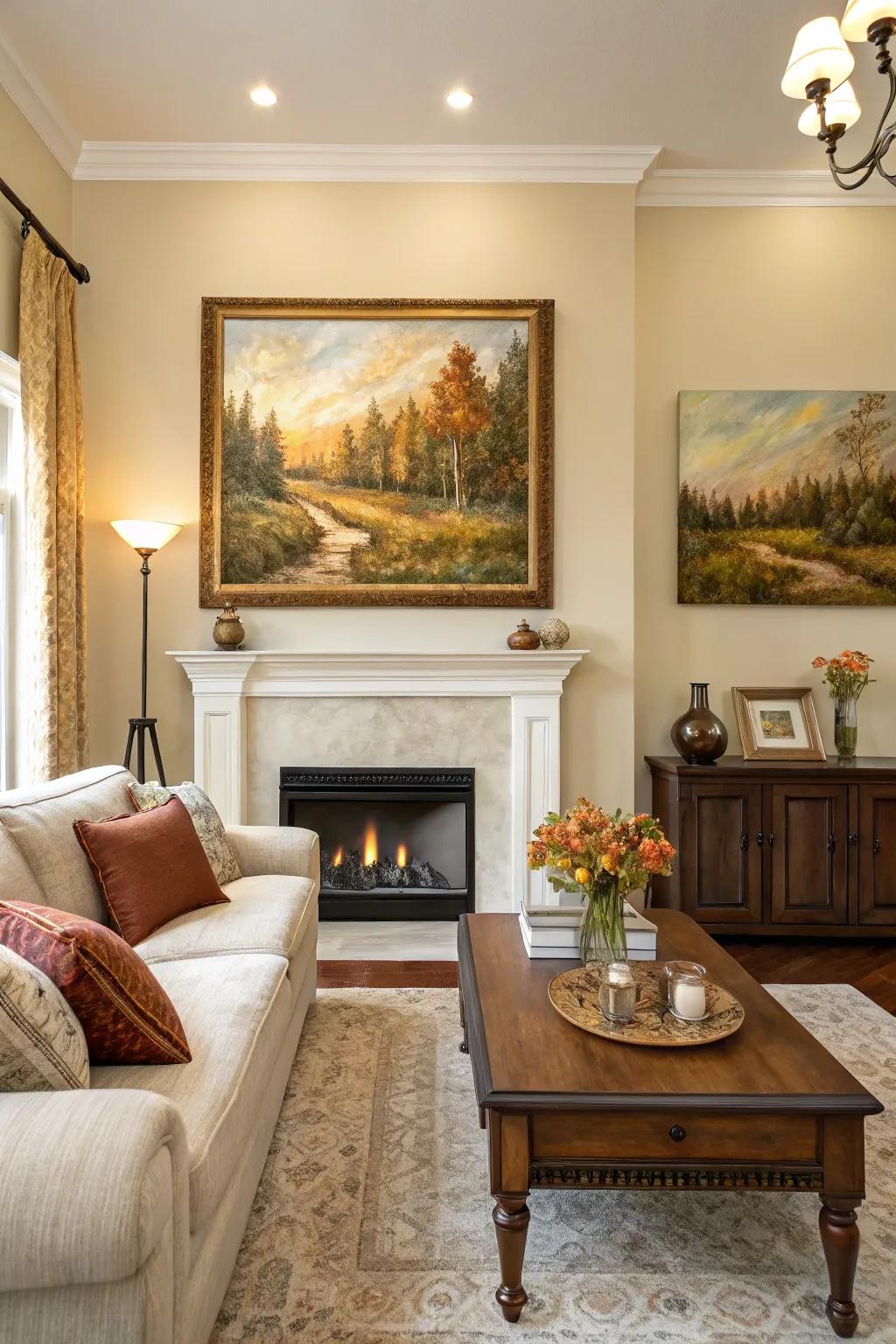 Hues that express emotion and warmth.