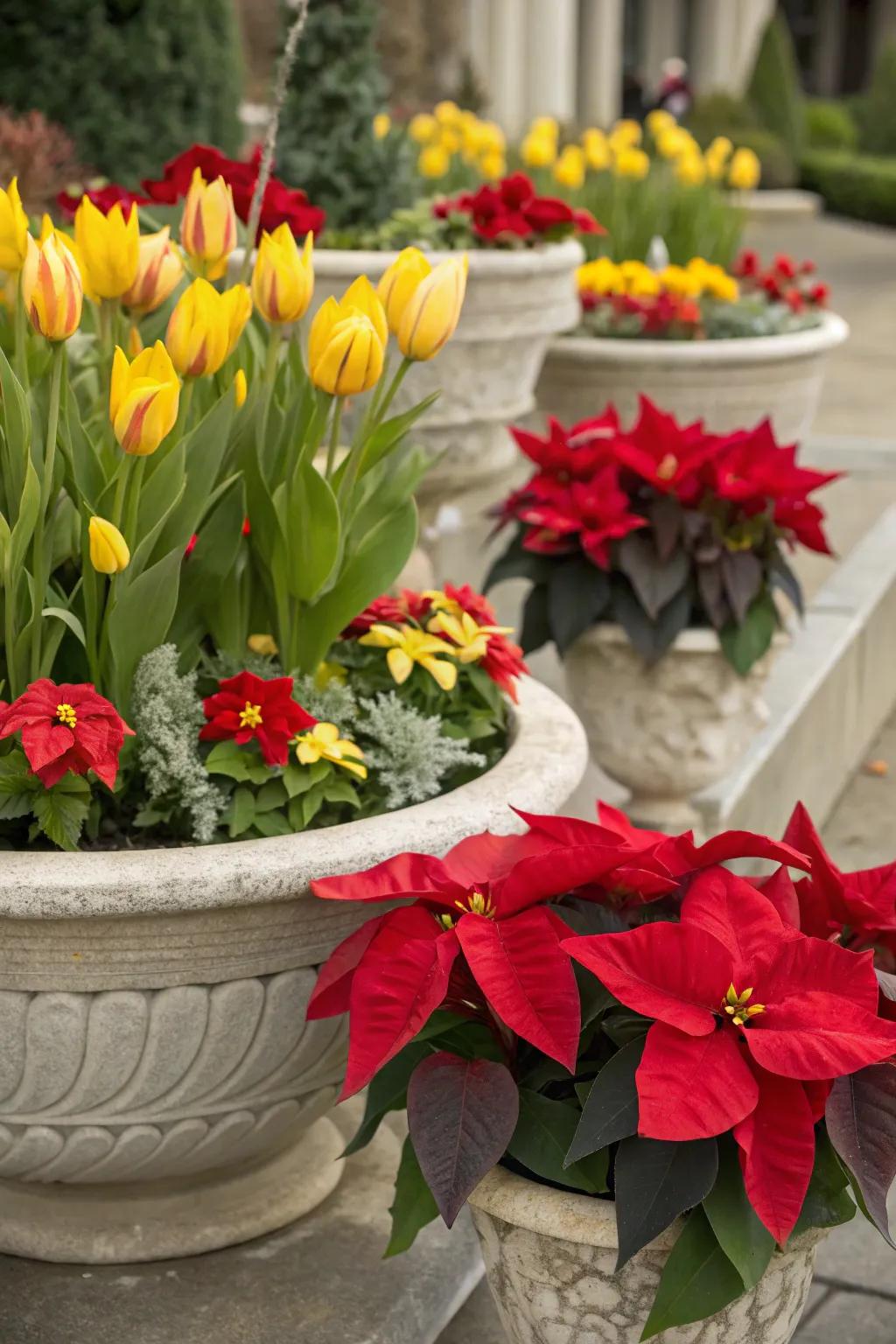 Maintain the freshness of your décor through a rotating seasonal flora display.