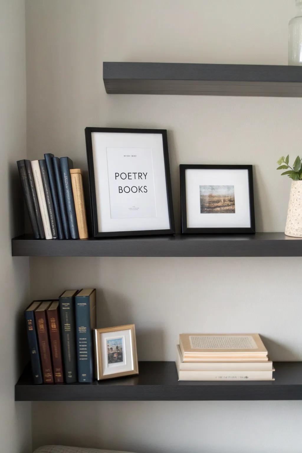 A verse shelf offers a clean look.