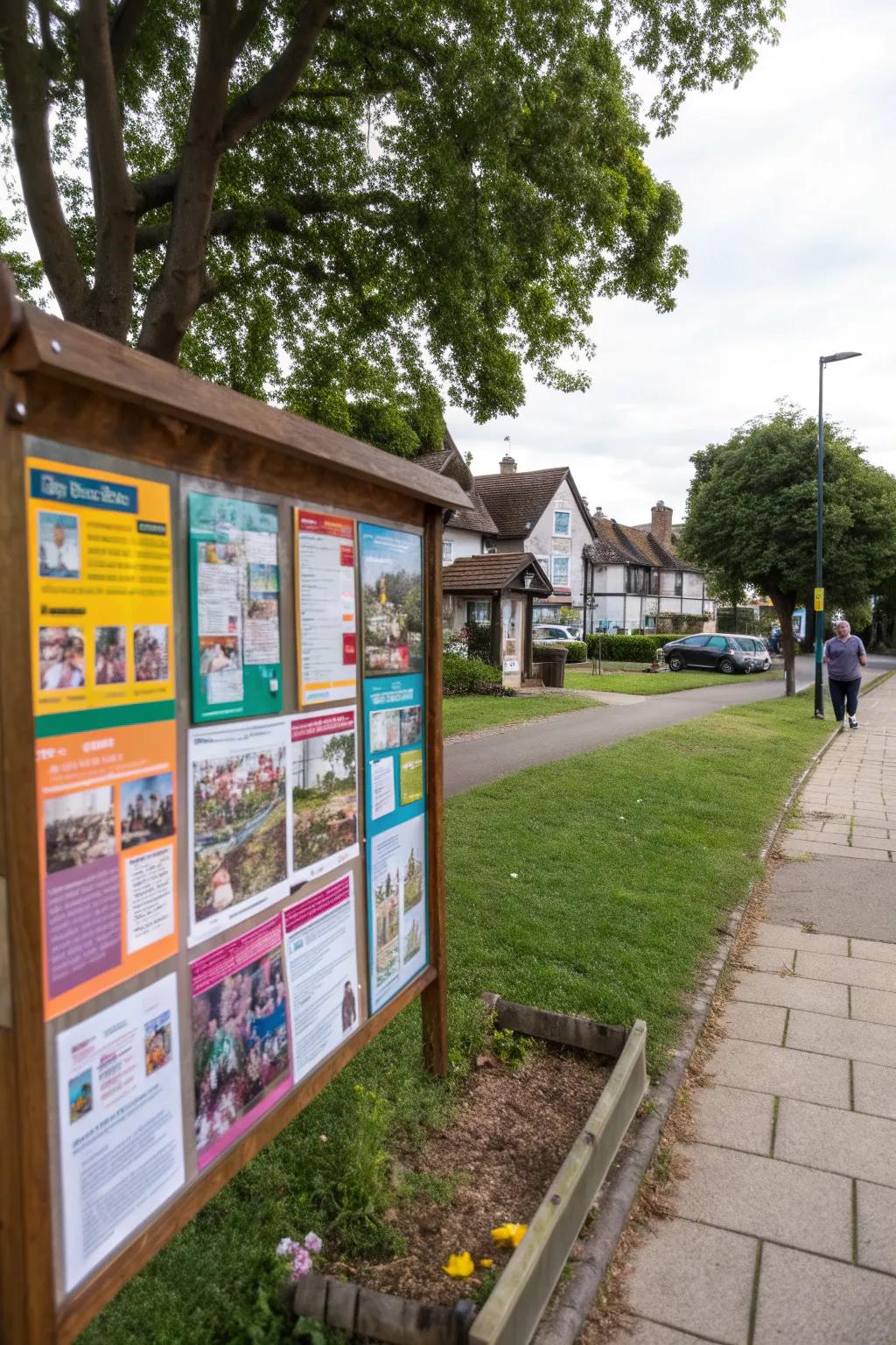 A community-driven board showcasing local happenings and assemblies.