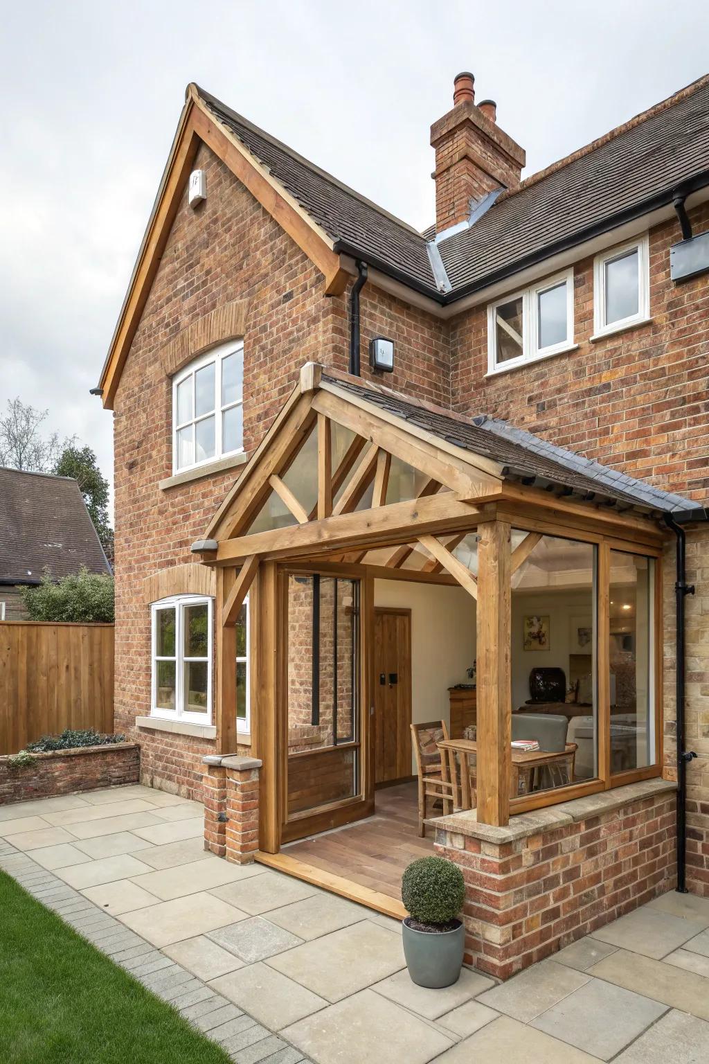 An eclectic rear extension with a rich mix of textures for a unique style.