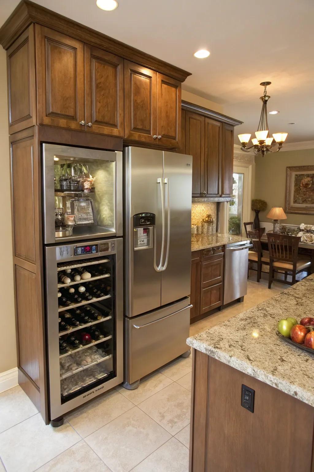 A multipurpose refrigerator framework appends dynamic facets to the kitchen.