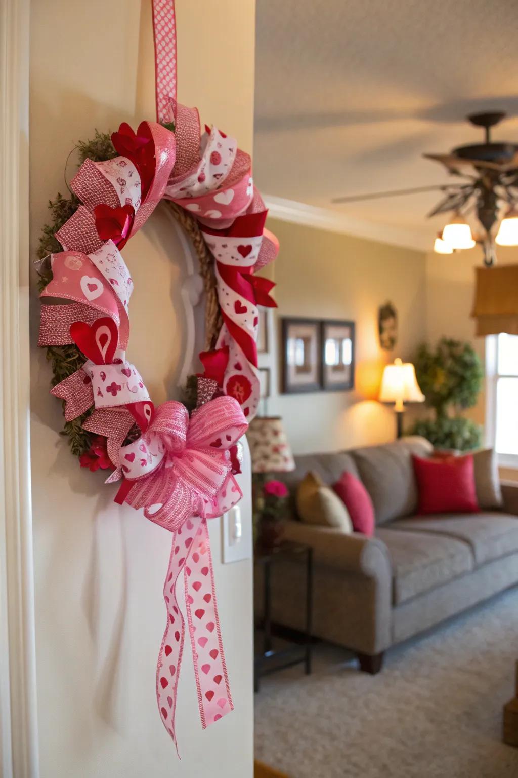 Share the love with this sweet Romance Day wreath.