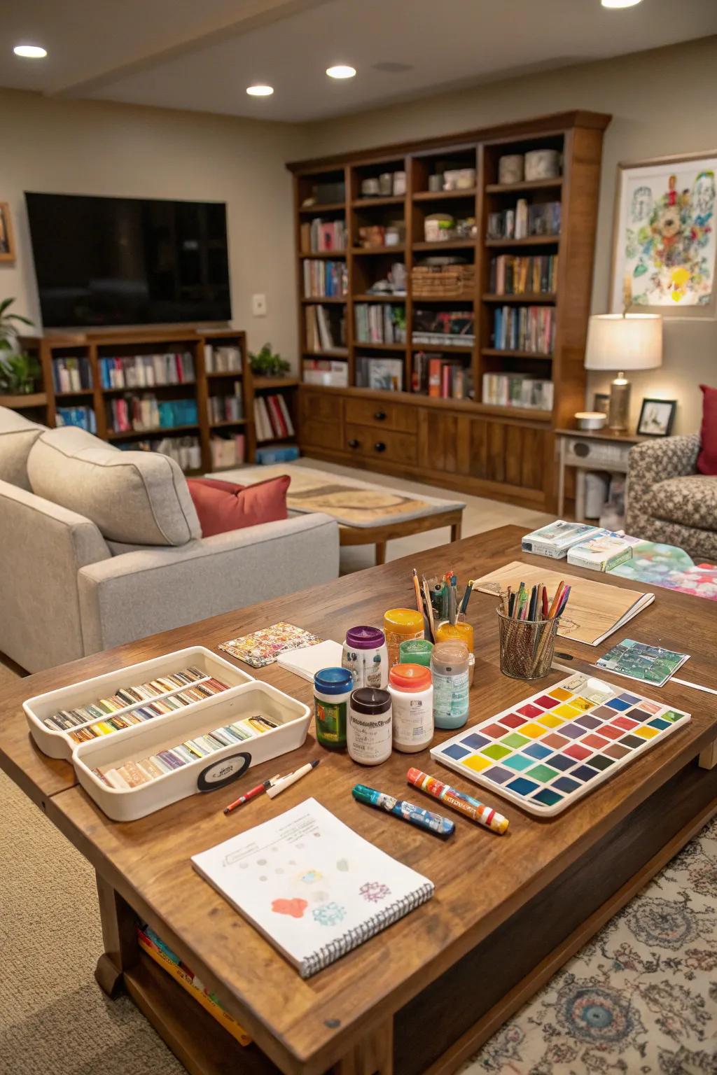 Transform your living space into a creative pastime zone.