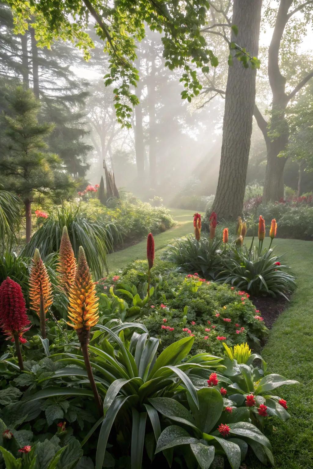 Peculiar flora variants contributing intrigue to the garden.