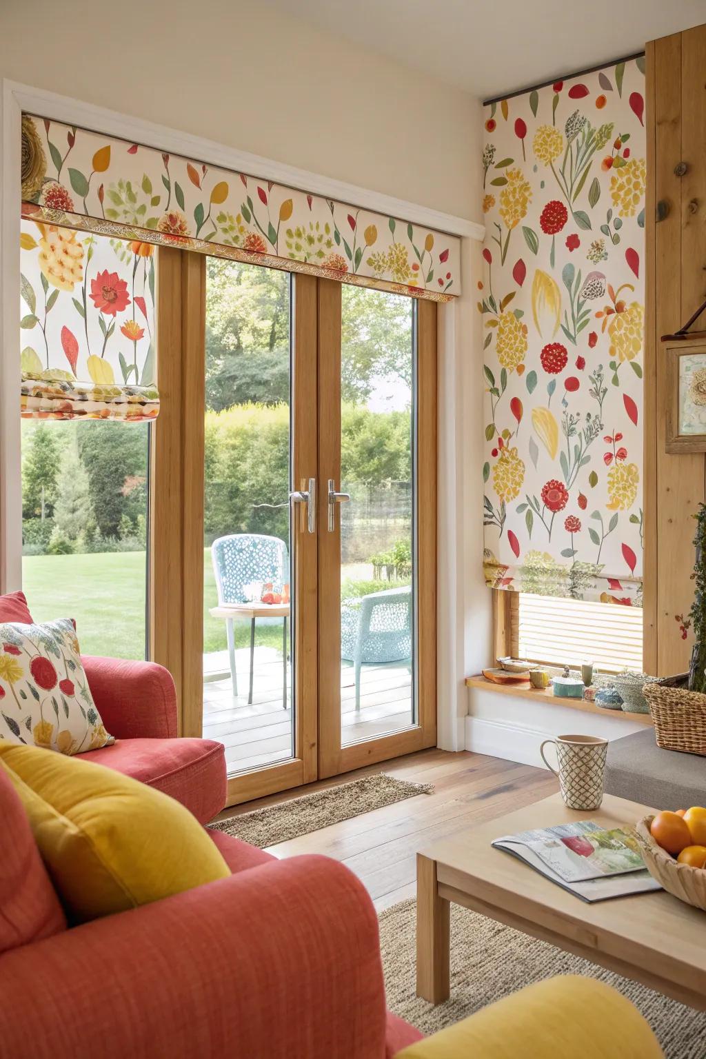 Designed textiles add a playful touch.