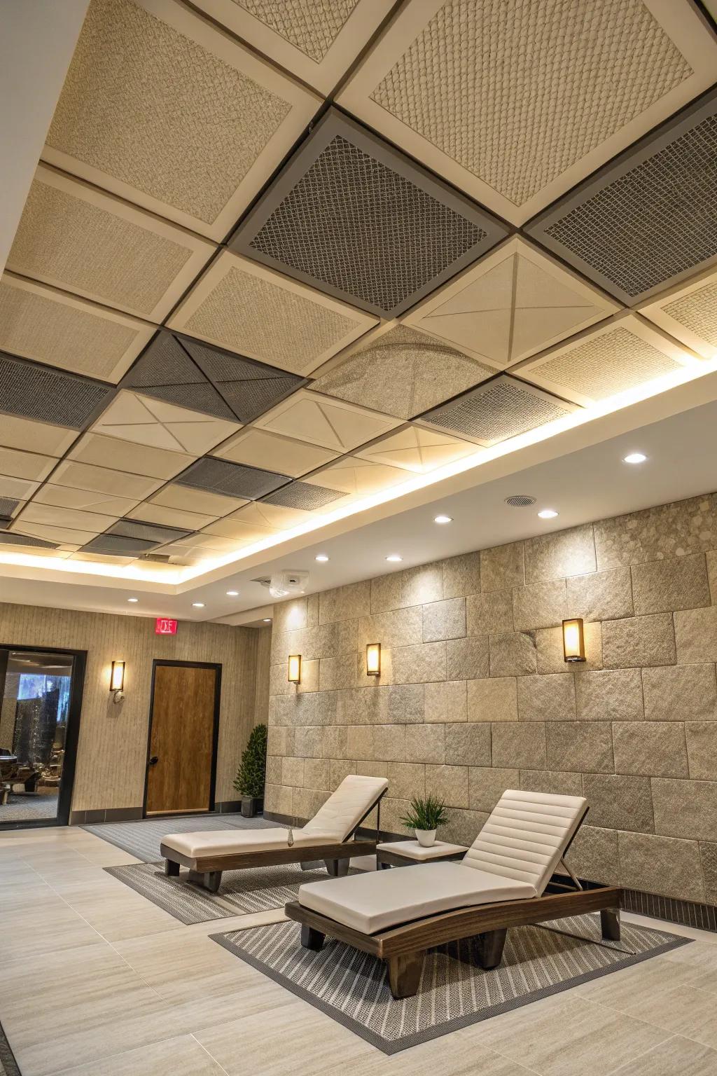 Acoustic panels for sound control and style.