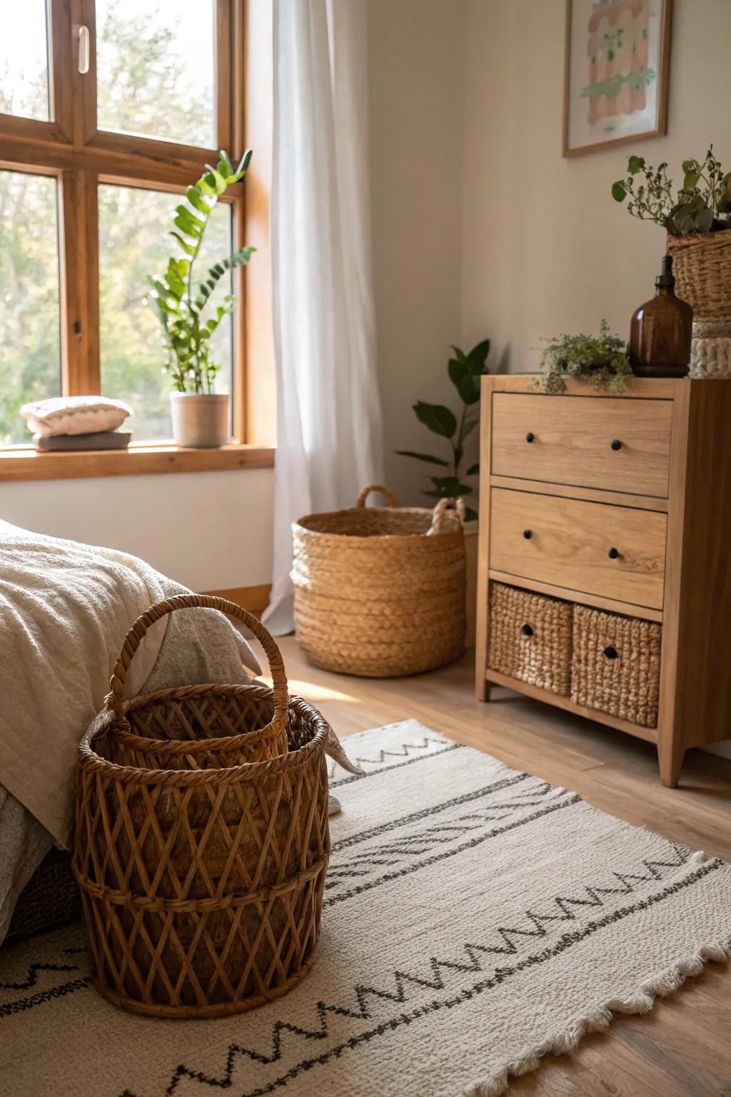 Textured accents add depth and warmth to your space.
