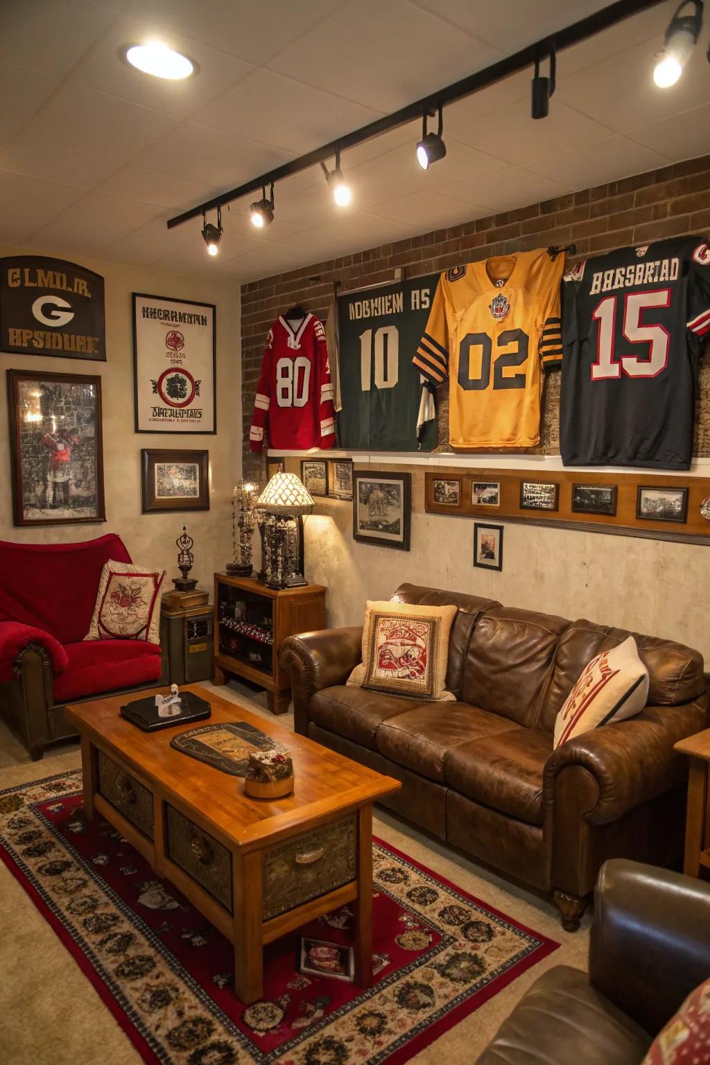 Vintage finds add nostalgia and a unique charm to the man cave.