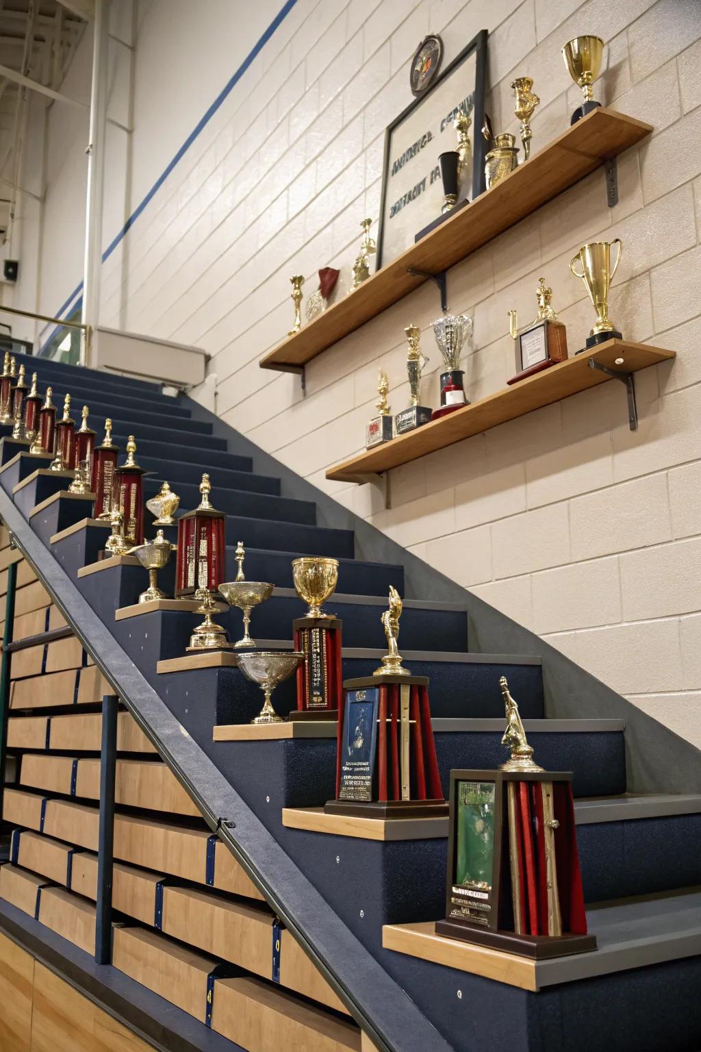 Showcase achievements with innovative shelving.
