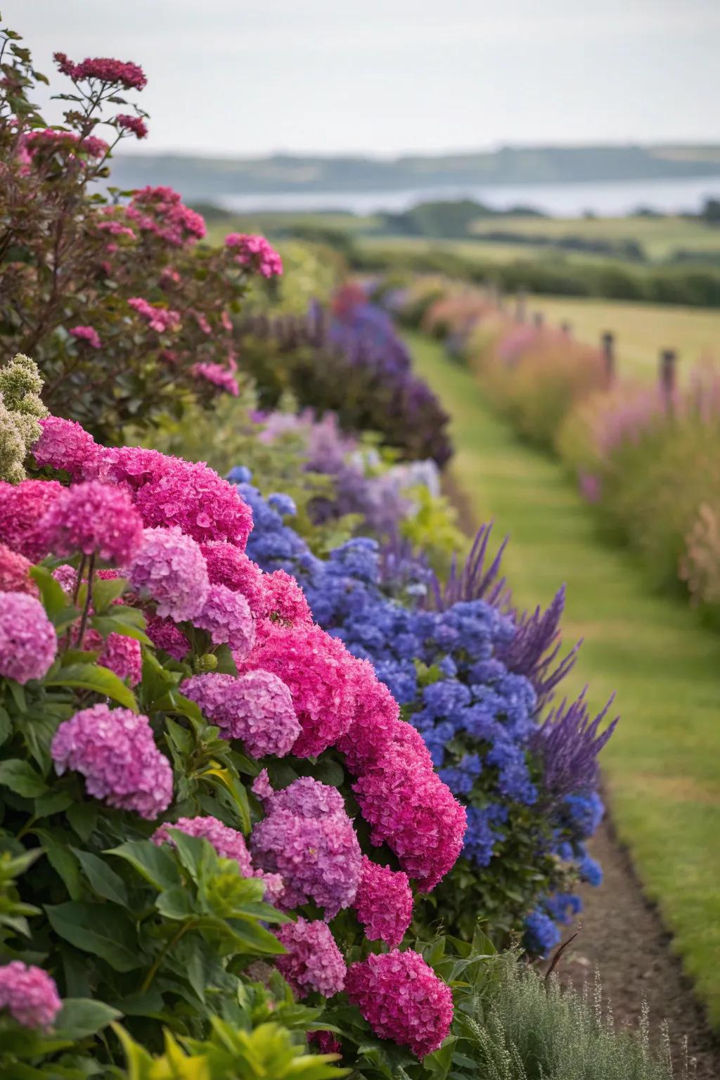 Color blocking with flowers crafts a daring garden expression.