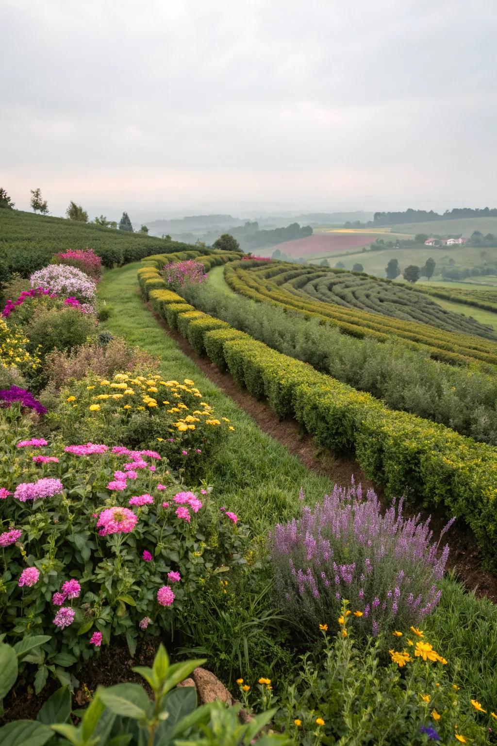 Visual displays transform your tea garden into a visual masterpiece.