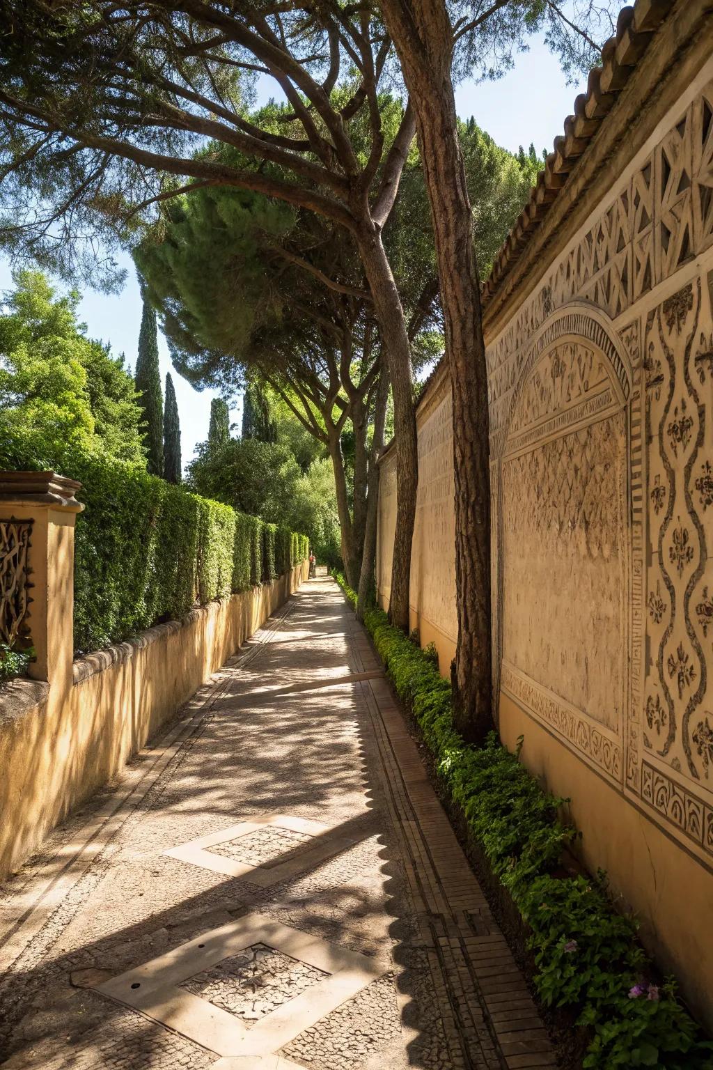 Enhance your garden using seasonal shadow play from trees.