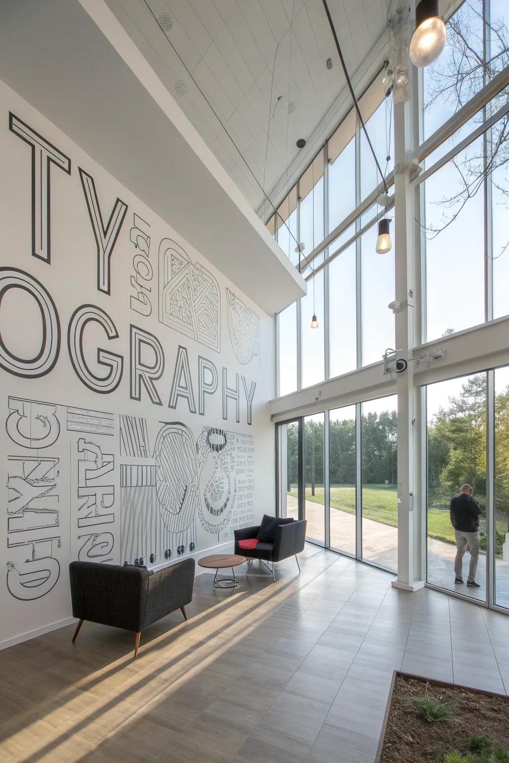 Open-Face typography creates a subtle, sophisticated atmosphere.
