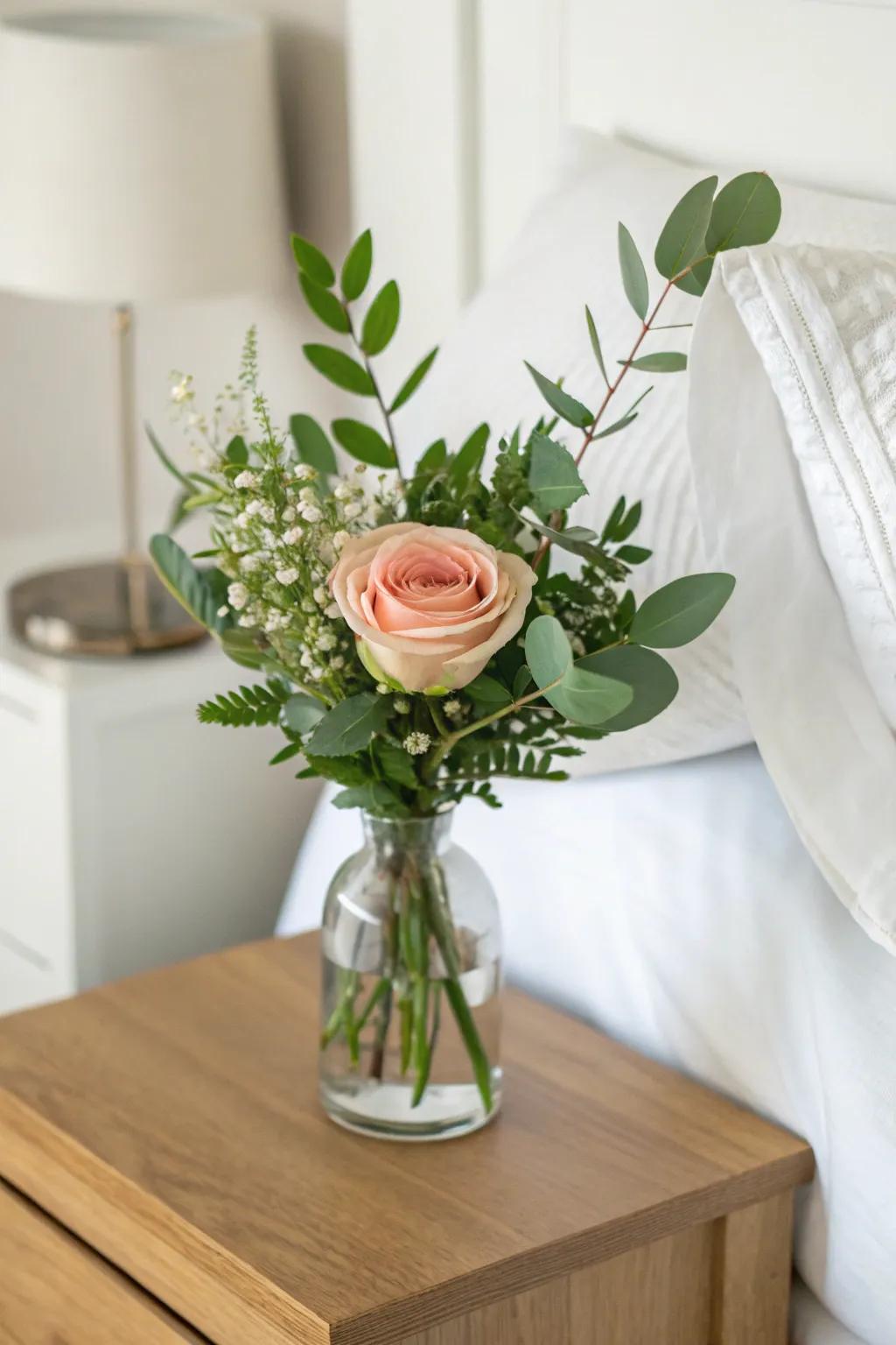 A simple, minimalist floral design.