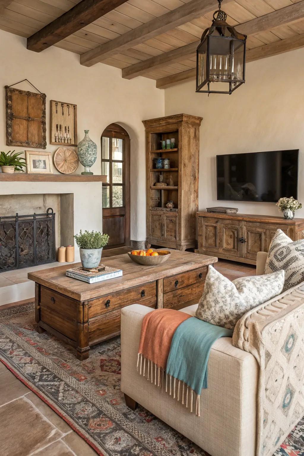 Unrefinements bring genuineness and charm to the décor.