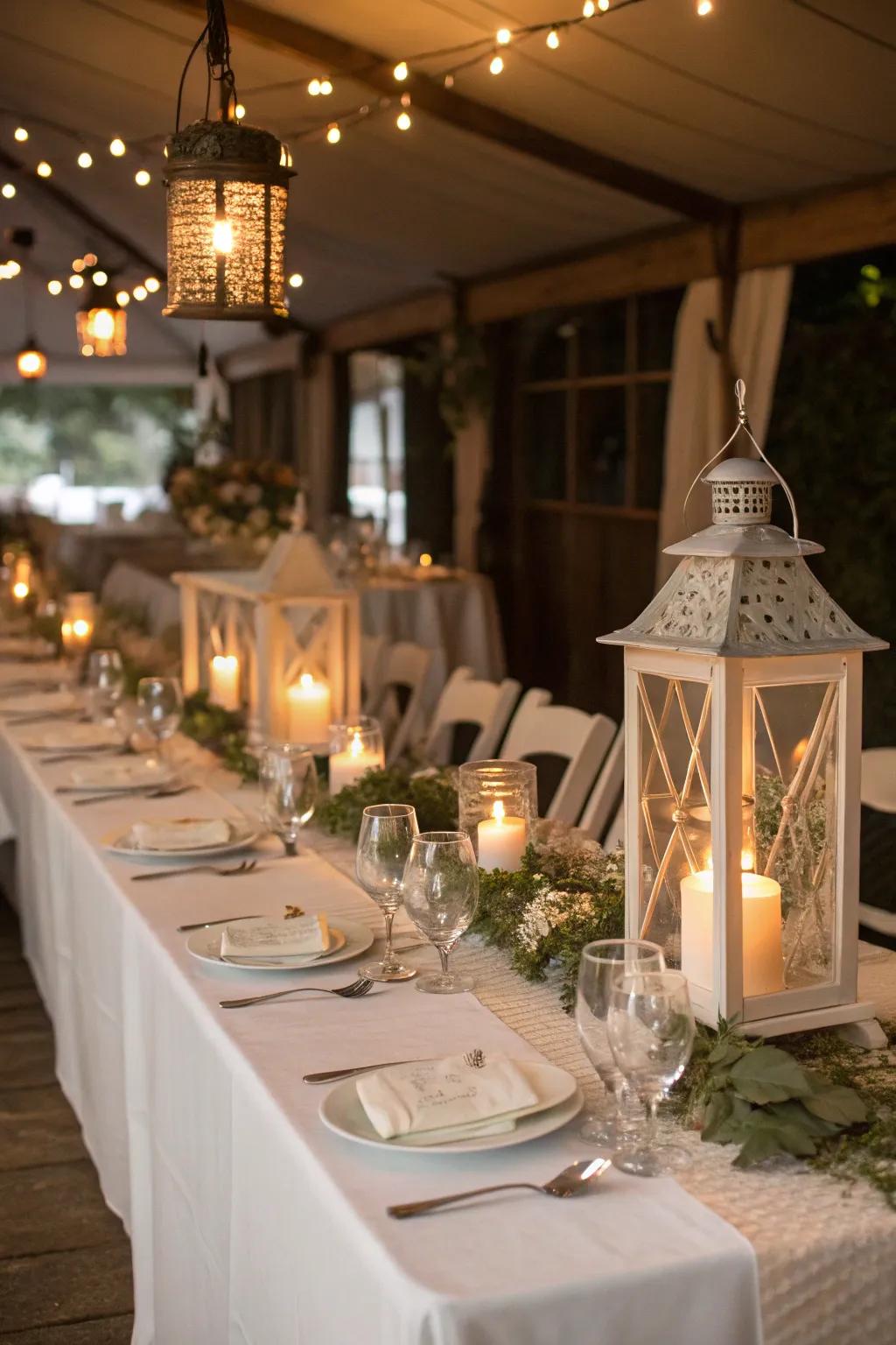 Country flashlights contribute allure and tender lighting to evening gatherings.