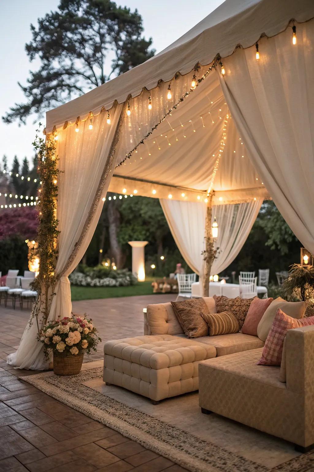 Snug gathering spots afford a serene area for attendees.