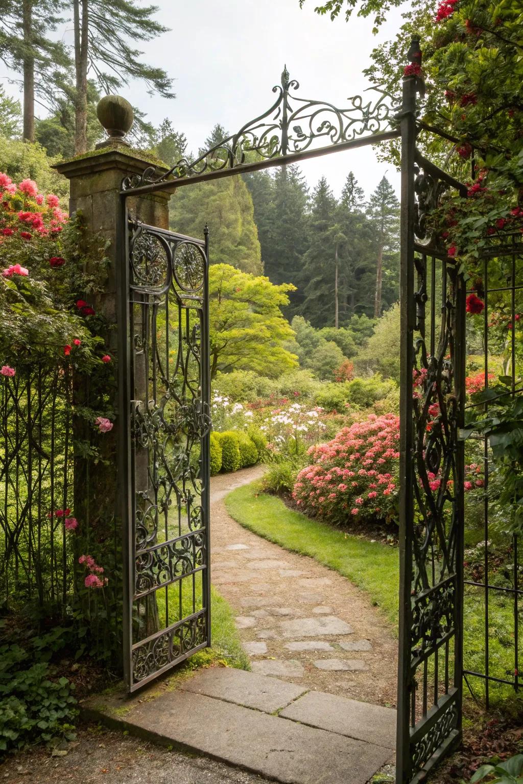 A secret garden entrance entices discovery and amazement.
