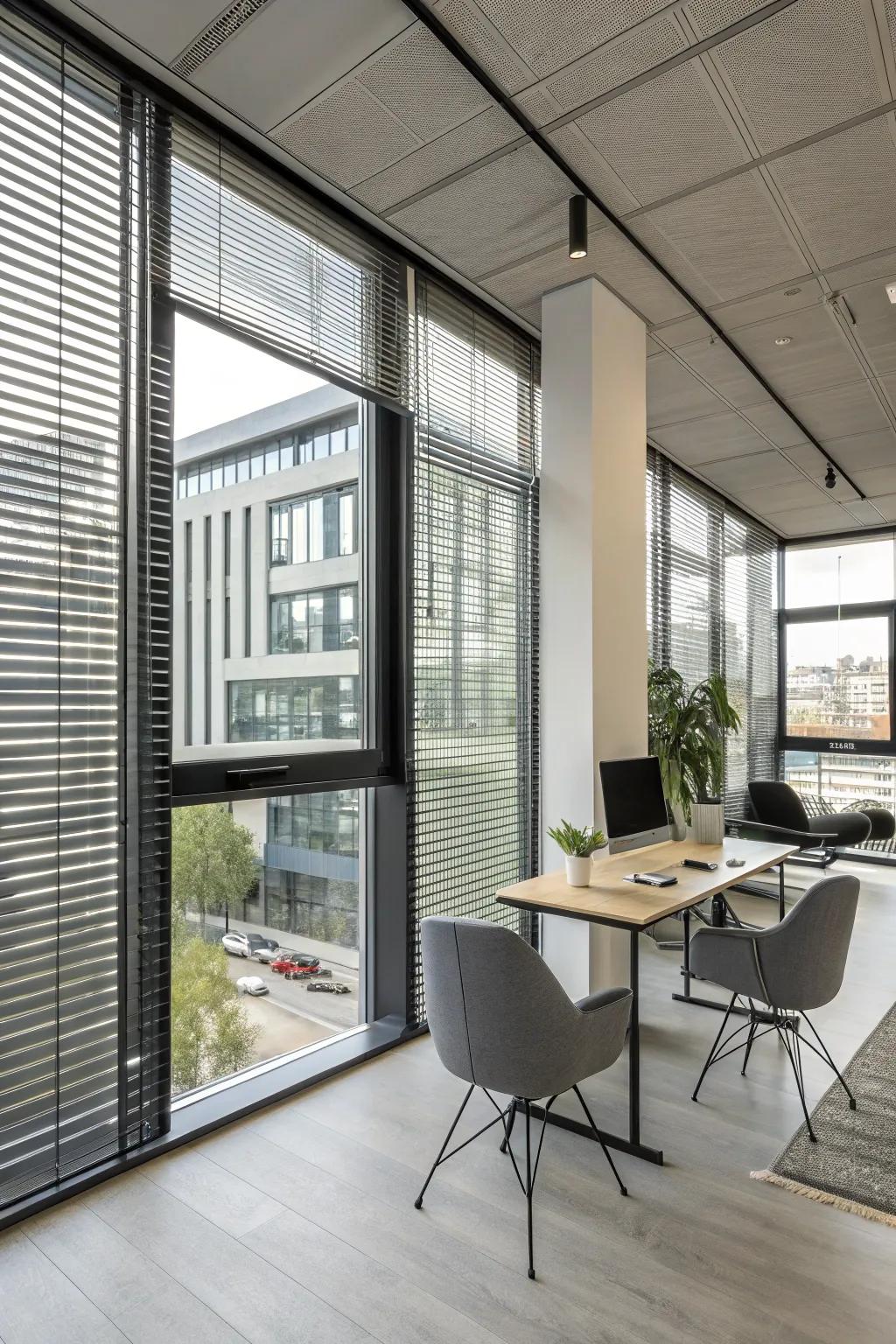 Alloy blinds inject a modern, refined style into your workplace.